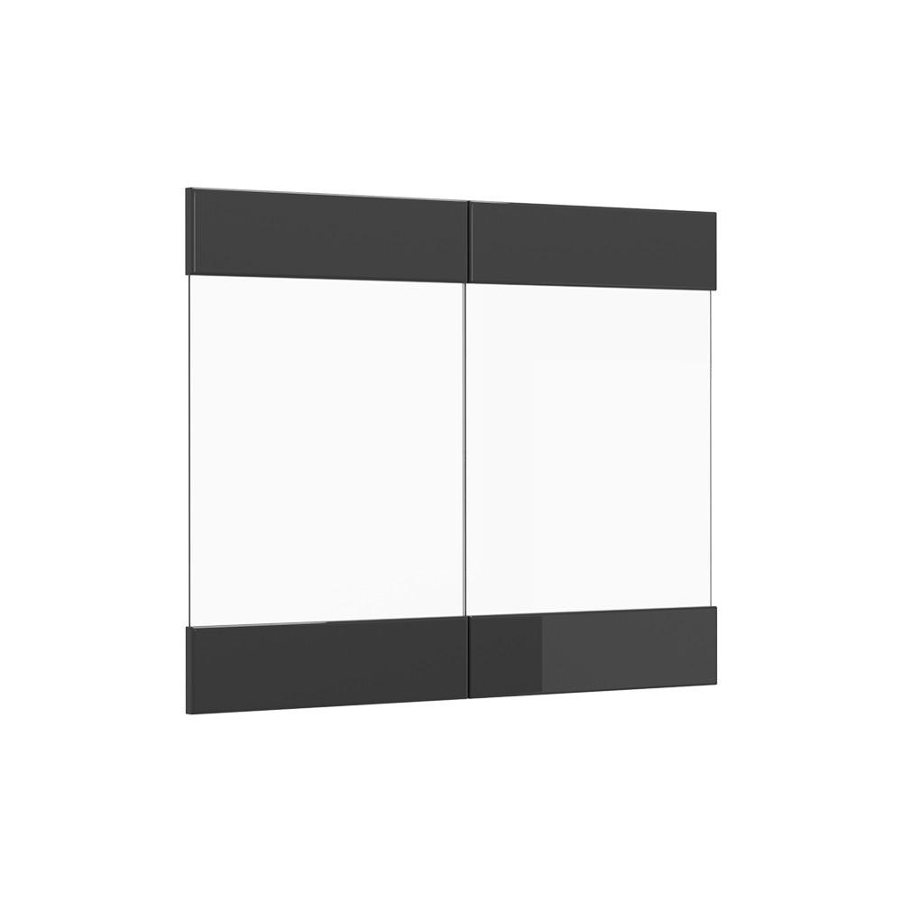 K&Ouml;KSFRONT R-Line Antracit h&ouml;gblank 79.2x59 cm m&ouml;belfront f&ouml;r v&auml;ggsk&aring;p med glas Svart h&ouml;gglans 59/79.2/1.6 cm