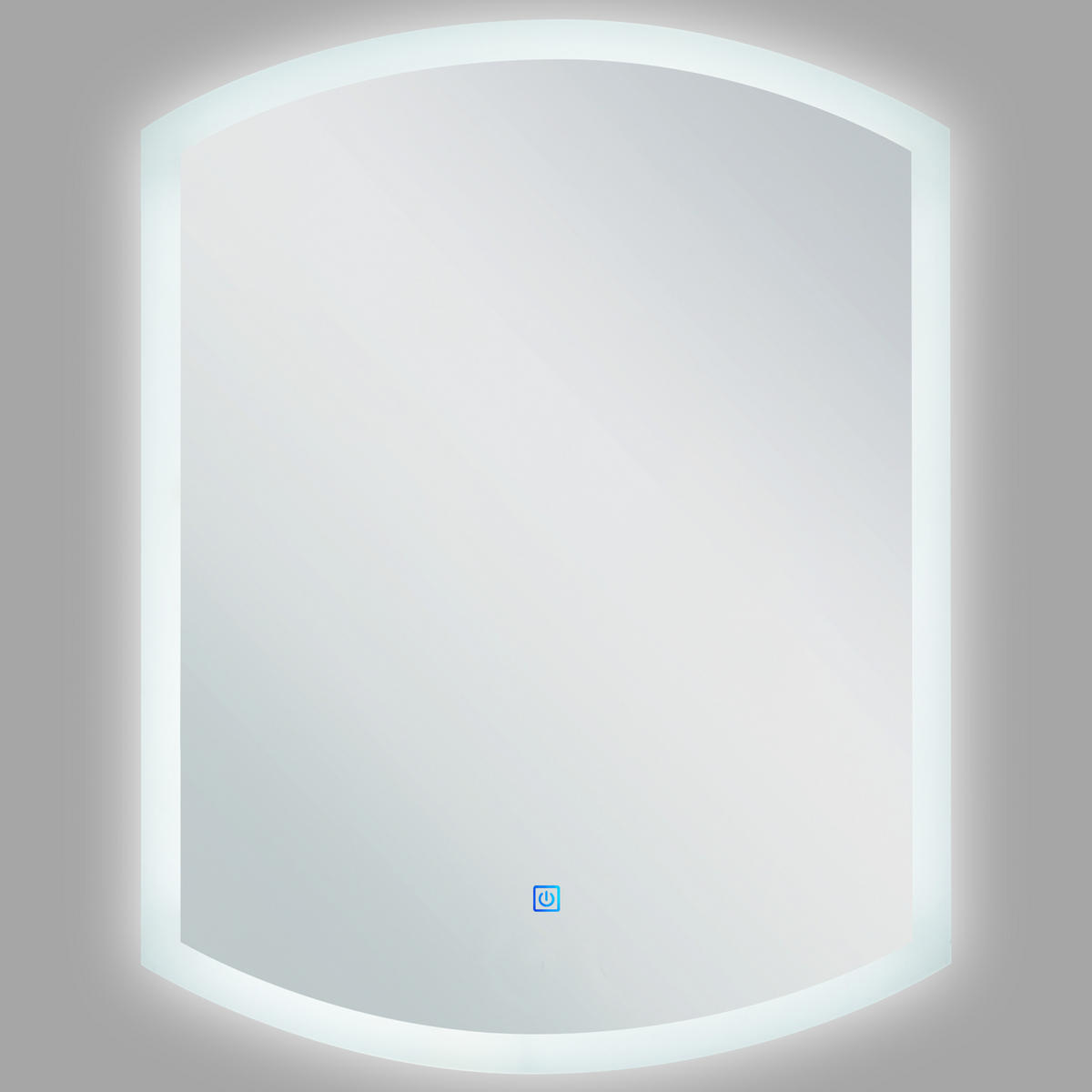 LED-WANDSPIEGEL 78 cm Silber Beziers - Silberfarben, Glas (78/3/58cm) - Beliani