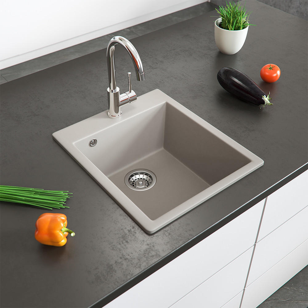 SPÜLBECKEN Venice Beige 42.5 x 50 cm - Beige, Keramik (42.5/20/50cm) - Bergstroem