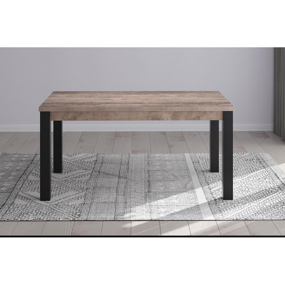 ESSTISCH Emile Eiche Dekor - Eichefarben, Holzwerkstoff (77/160/160cm) - ebuy24