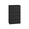 KOMMODE bella5 - Schwarz, Holzwerkstoff (70/121/35cm) - roe furniture