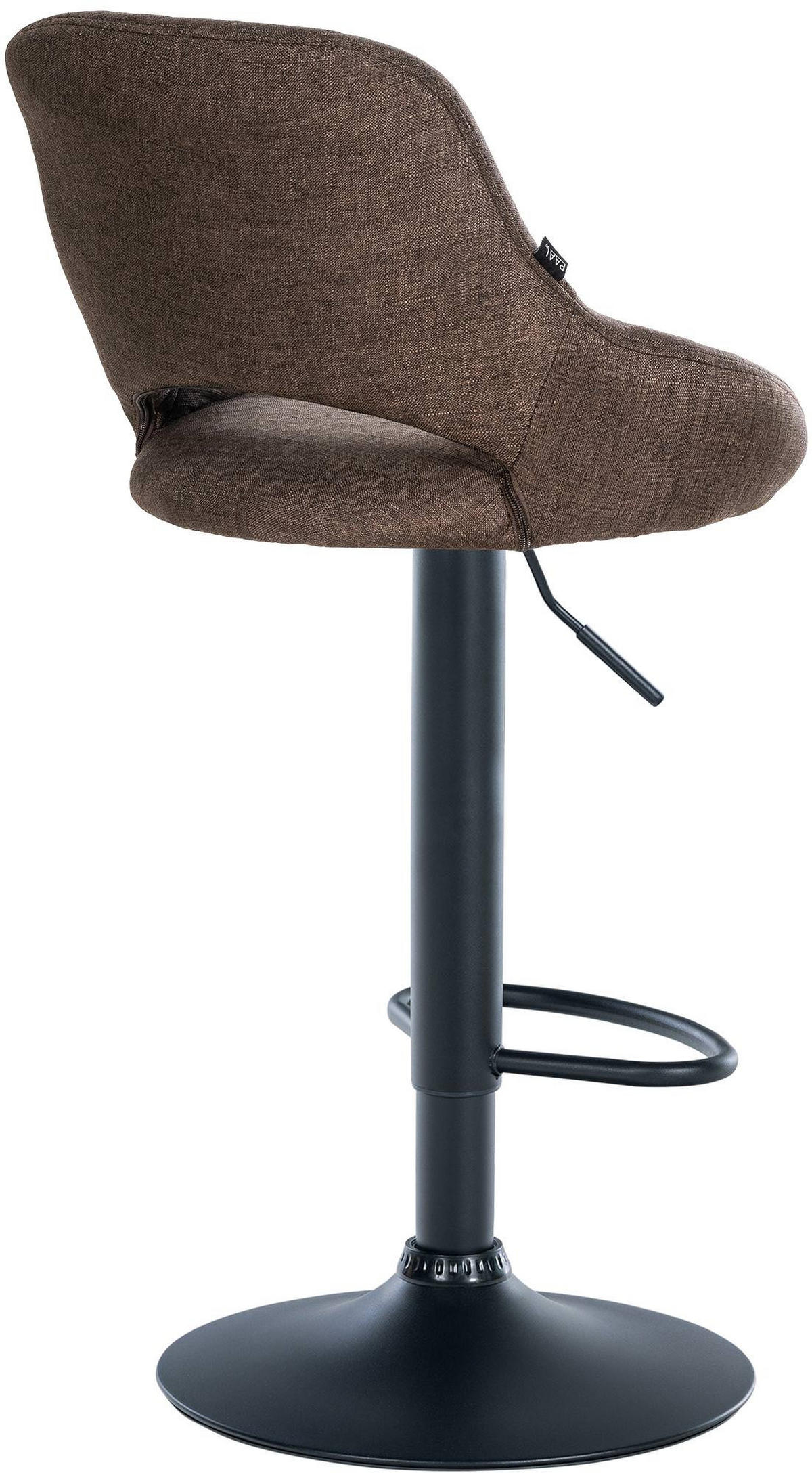 BARHOCKER Stoff Braun - Schwarz/Braun, Textil/Metall (46.5/85/48cm) - CLP