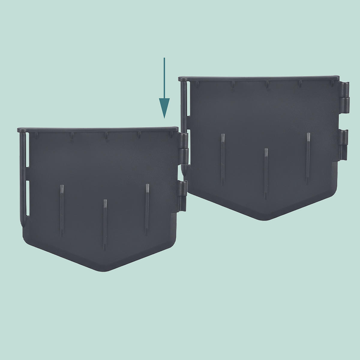 RASENKANTE Schwarz Kunststoff 175er-Set 26,7 m - Schwarz, Kunststoff (16/1/1cm) - Relaxdays