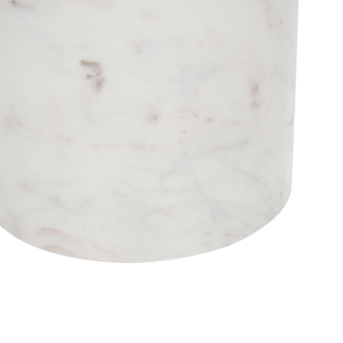 BEISTELLTISCH Metall/Marmor gold/weiß rund 36 cm Camelo - Goldfarben/Weiß, Metall (36/36/52cm) - Beliani