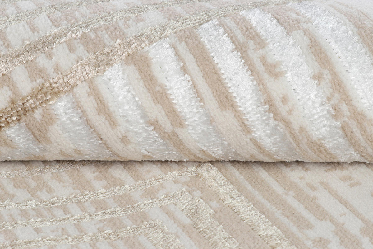 TEPPICH CRYSTAL ROUND Beige 120/120 cm - Beige, Kunststoff (120/120cm) - Tapiso