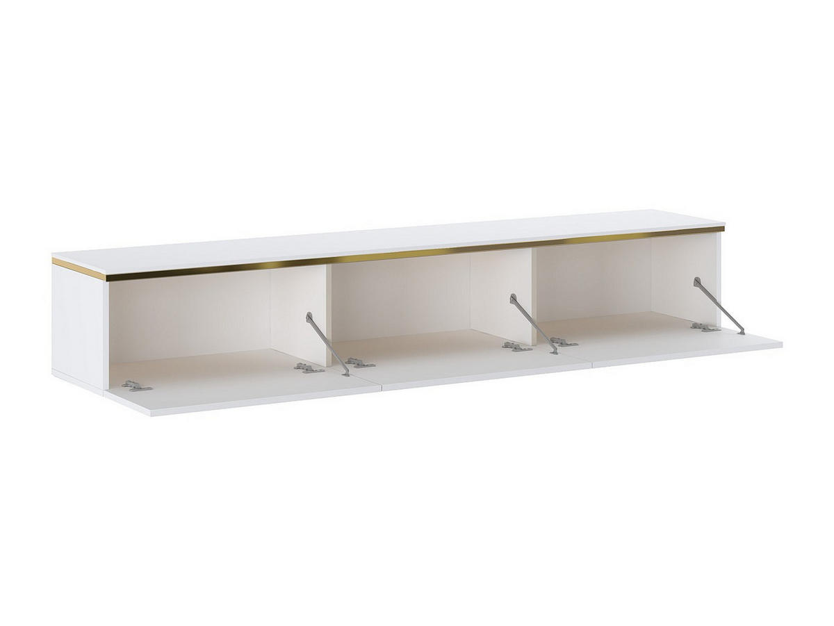 TV-HÄNGESCHRANK - 180 cm x 34.5 cm - holz - weiß Vukia - Weiß, Holz (180/30/34.5cm) - Vente-Unique