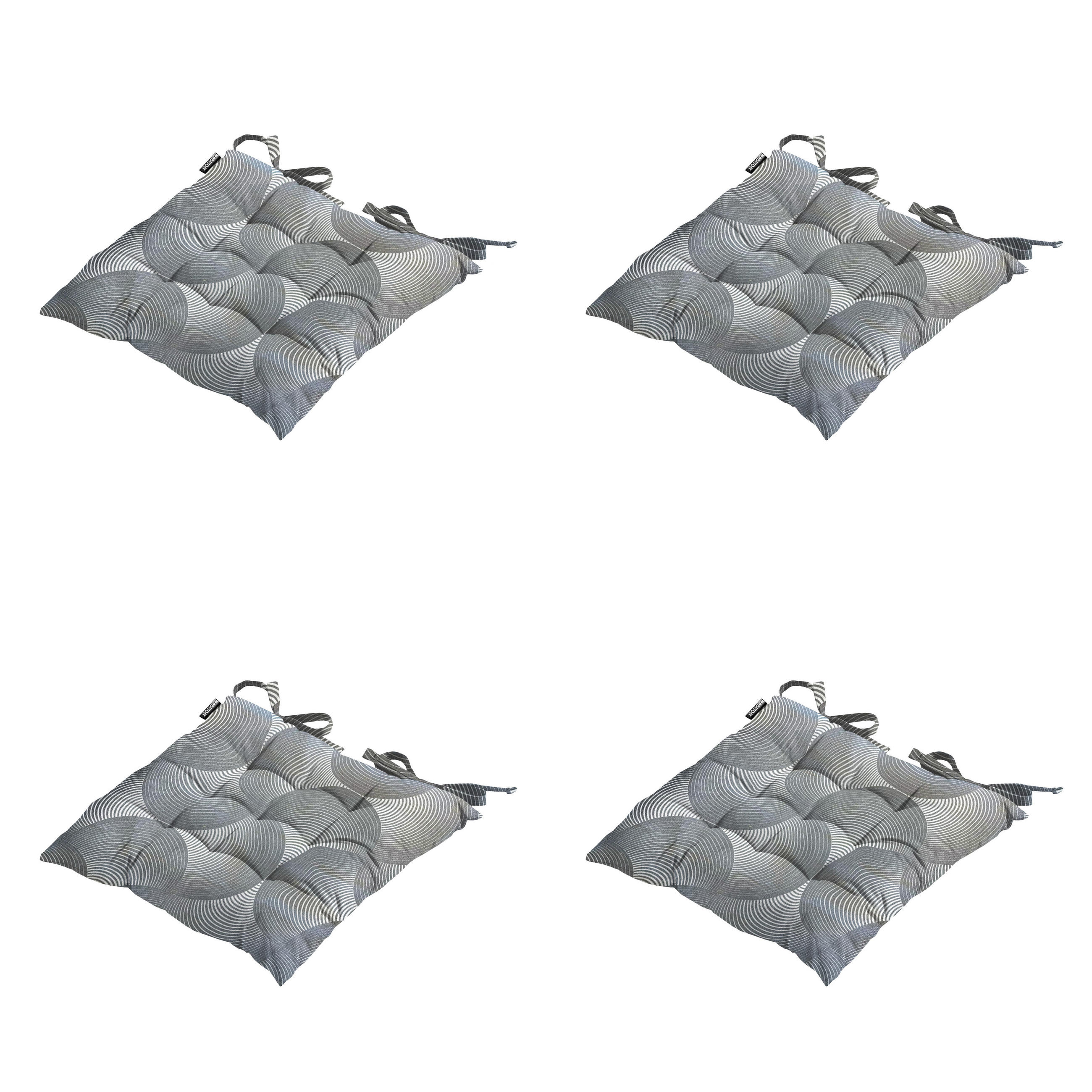 SITZKISSEN Napels - Grau - 46/46/8 cm - 4er-Set - Grau, Textil (46/8/46cm) - Madison