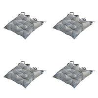 SITZKISSEN Napels - Grau - 46/46/8 cm - 4er-Set - Grau, Textil (46/8/46cm) - Madison