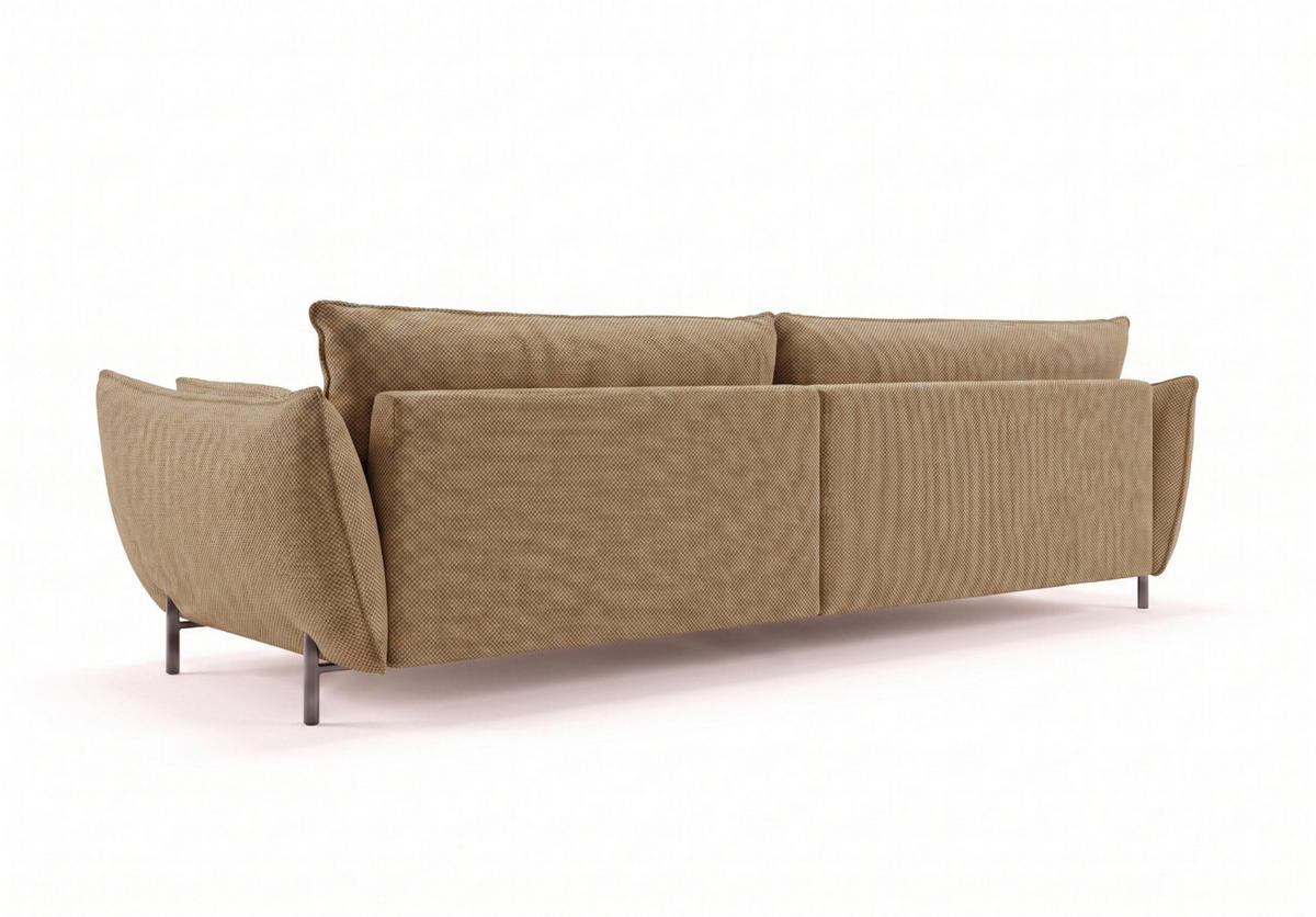 SOFA 3-Sitzer für Terrasse und Garten, Stoff Sunlight, Toffee, SUNMEE - Braun, Holz (188/90/95cm) - Kaiser Möbel