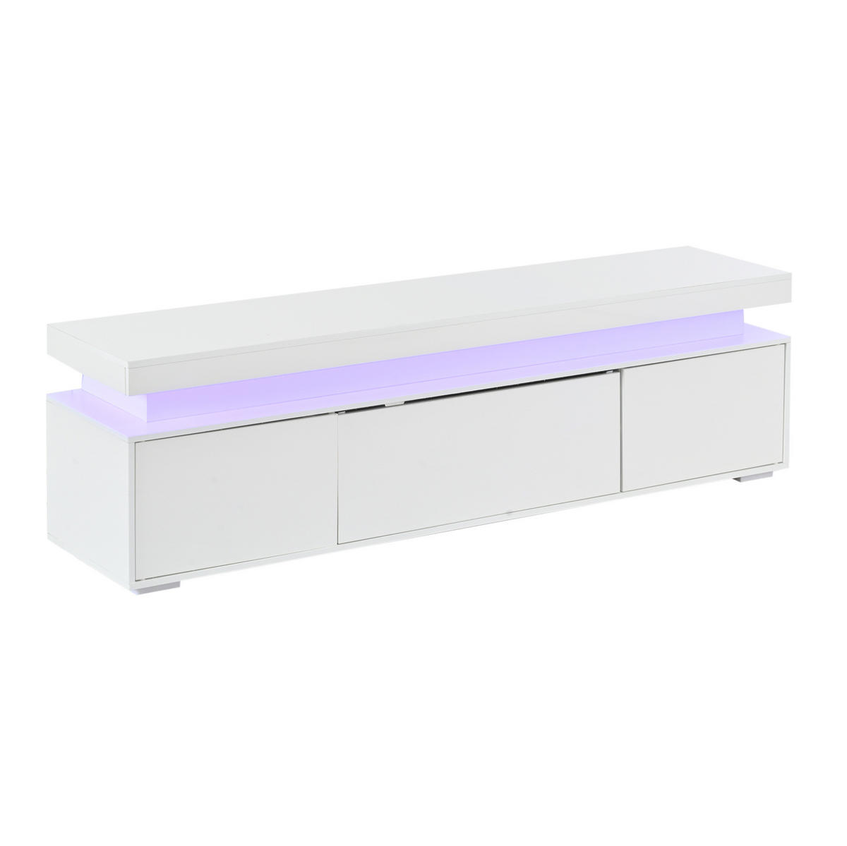 LOWBOARD 150/35/43 cm aus Spanplatte mit LED-Beleuchtung Weiß - Weiß, Holzwerkstoff (150/43/35cm) - Modenvie