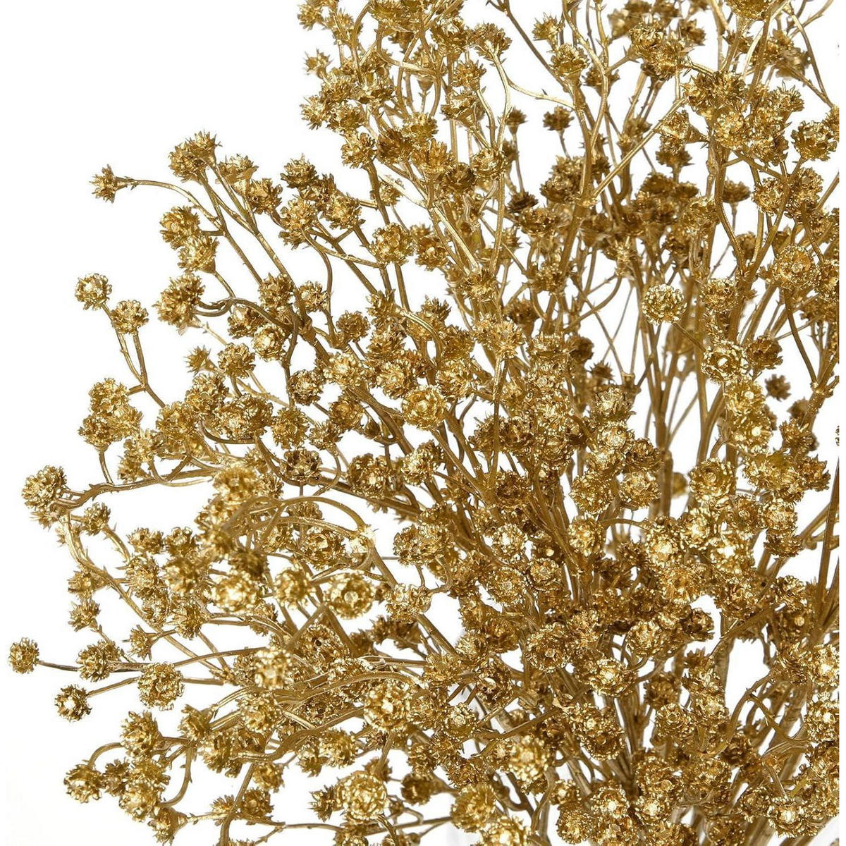 KUNSTBLUMEN 10 Stück Schleierkraut Gold 60 cm - Goldfarben, Kunststoff (60cm)