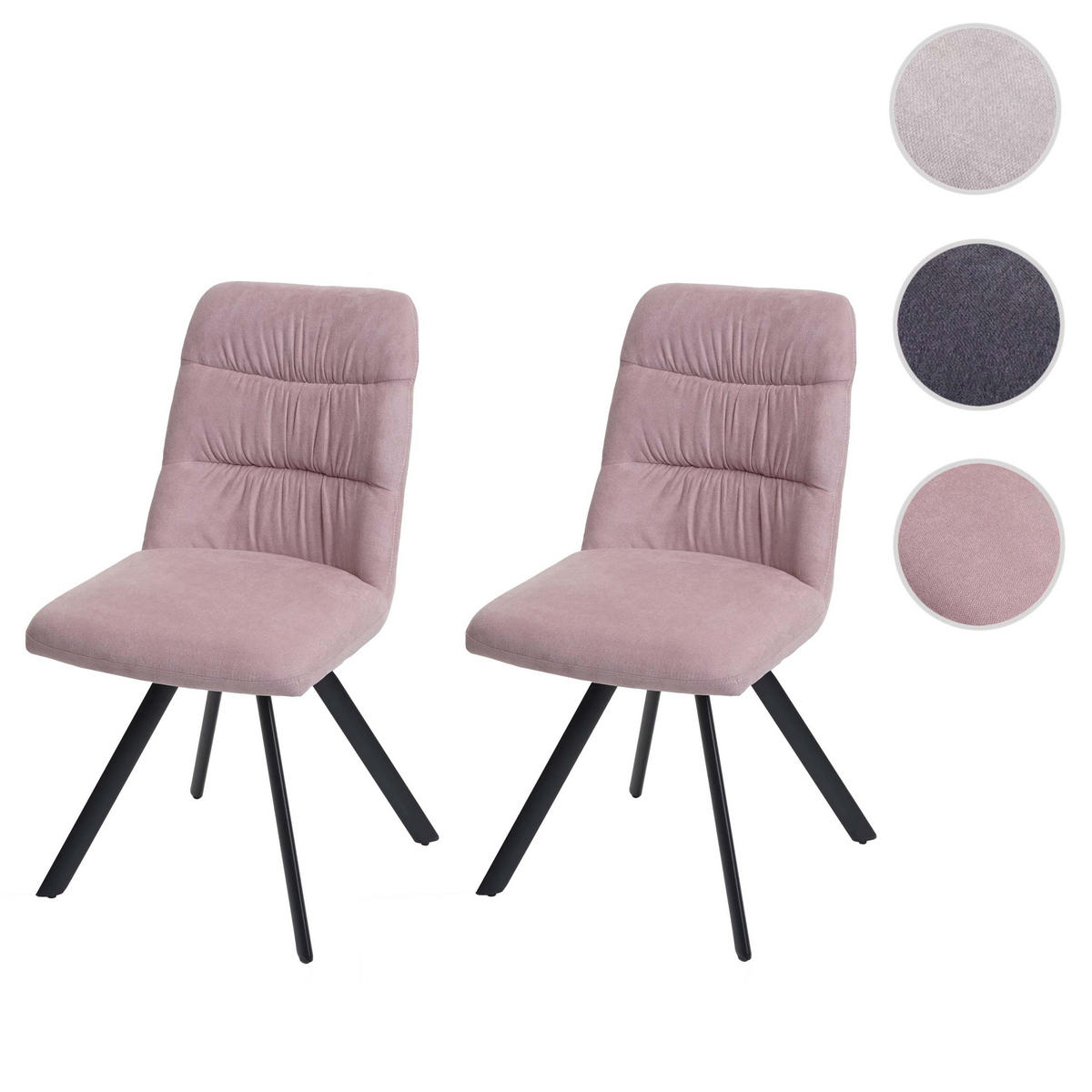 ESSZIMMERSTUHL Altrosa 2er-Set - Altrosa, Textil (45/94/45cm) - MCW