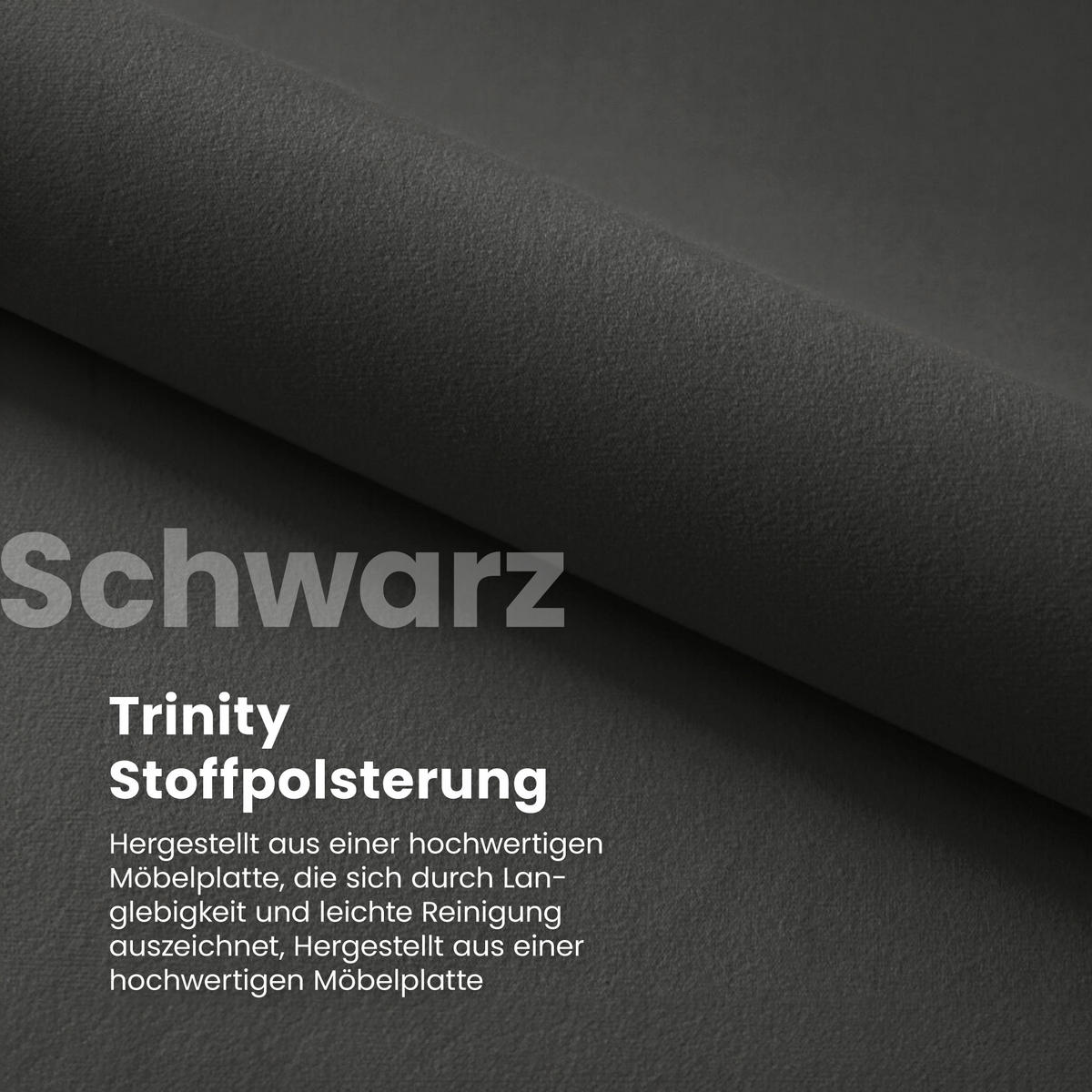 POLSTERBETT SUNSET - Schwarz, Holzwerkstoff (120/200cm) - FDM