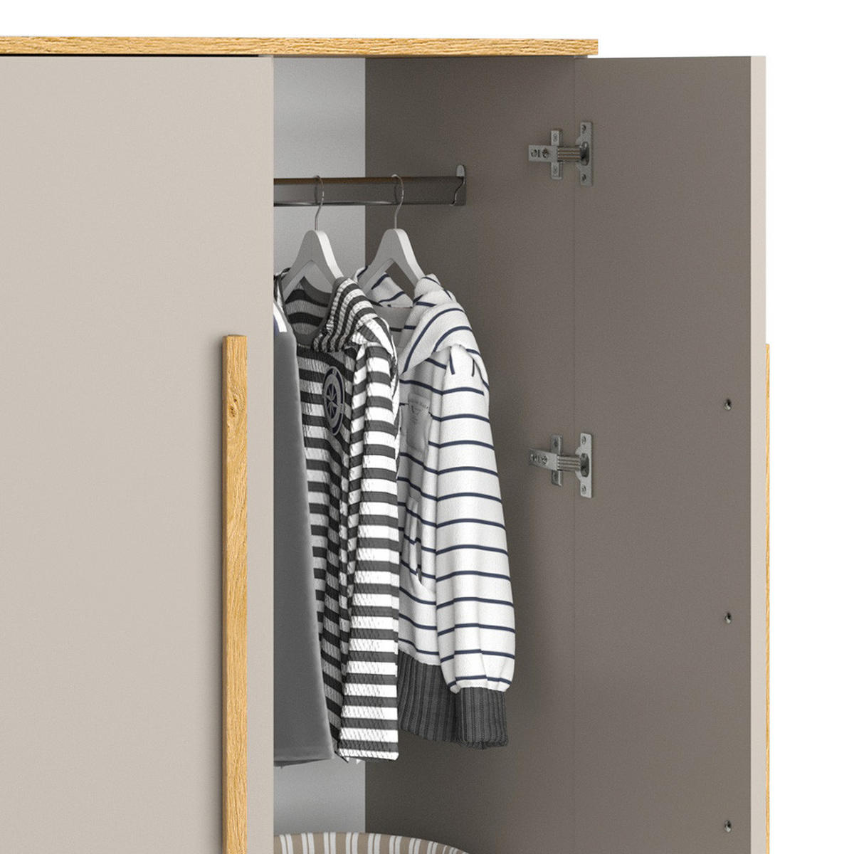 KINDERKLEIDERSCHRANK Malia Cashmere-Eiche 70 x 120 cm - Kaschmir, Holzwerkstoff (70/120/53.4cm) - VitaliSpa