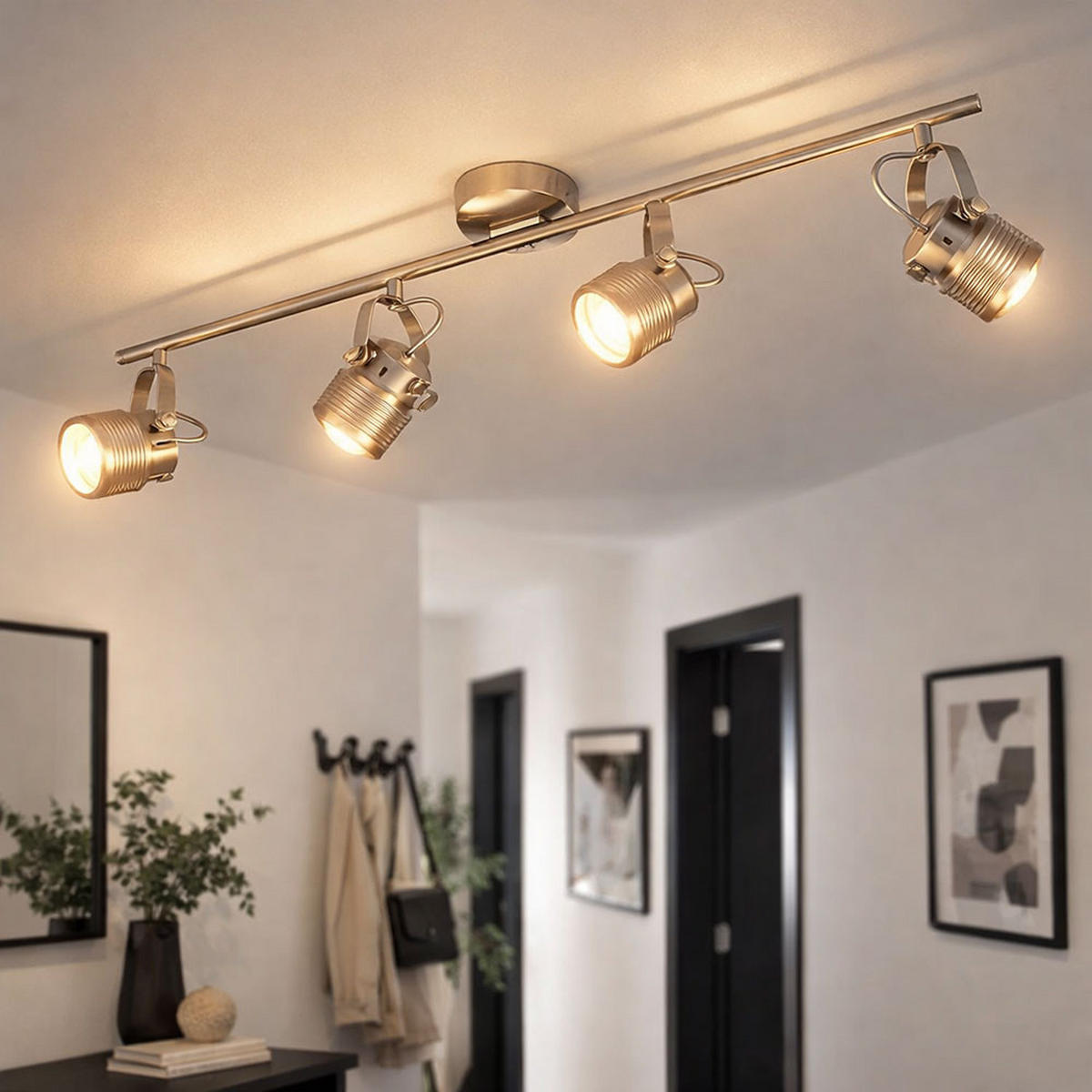 LED DECKENLEUCHTE Silber Matt - Silberfarben, Metall (74.5/18/10.5cm) - Wofi