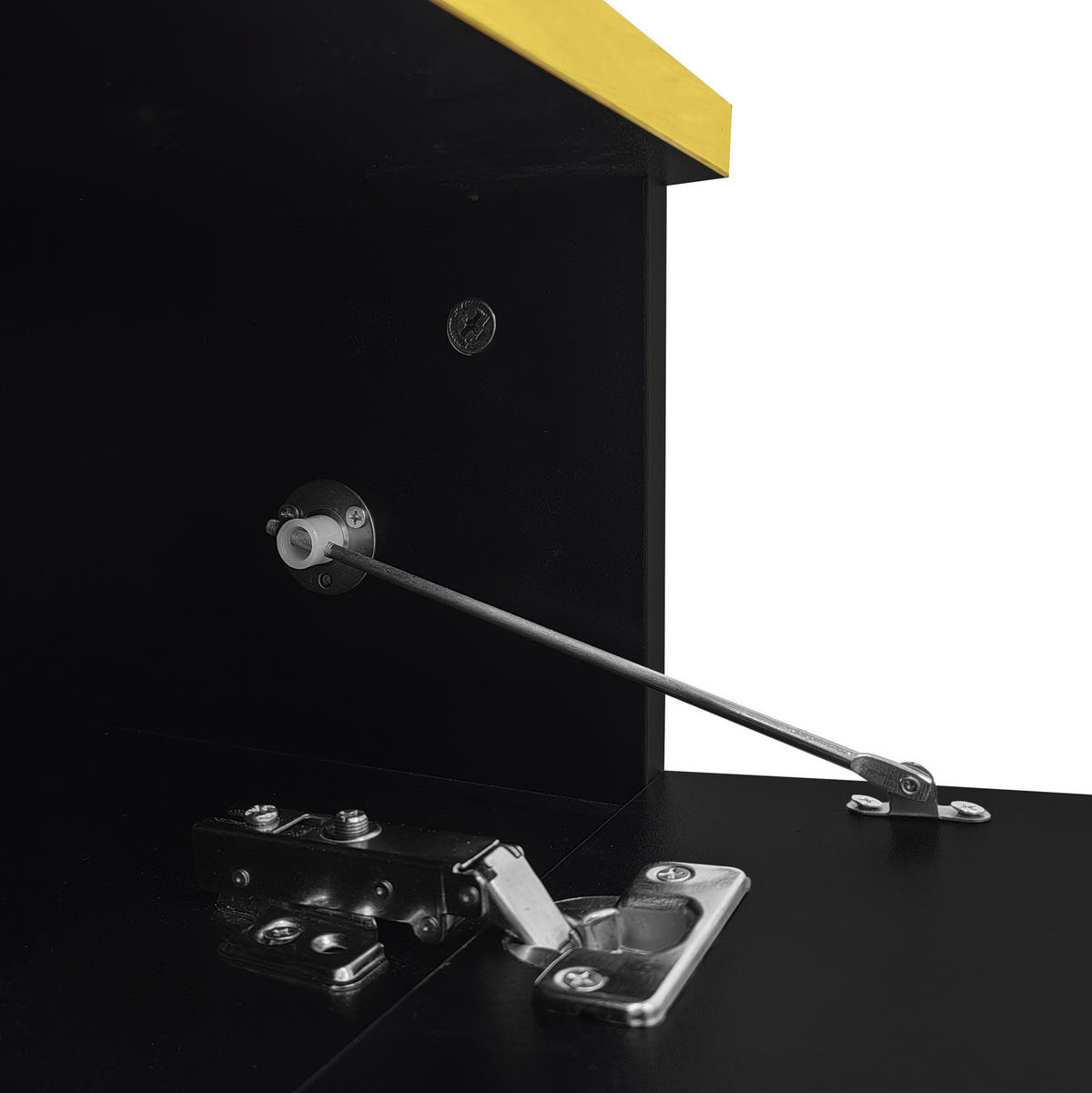 COUCHTISCH 90/50/32.5 cm Schwarz aus Spanplatte mit Glasplatte und LED-Beleuchtung - Schwarz, Holzwerkstoff (90/50/32.5cm) - OKMYHOME