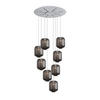 GALERIELEUCHTE Velo 8-flammig Rauch Ø 25cm - Anthrazit/Weiß, Glas (25/25/27cm) - s.luce