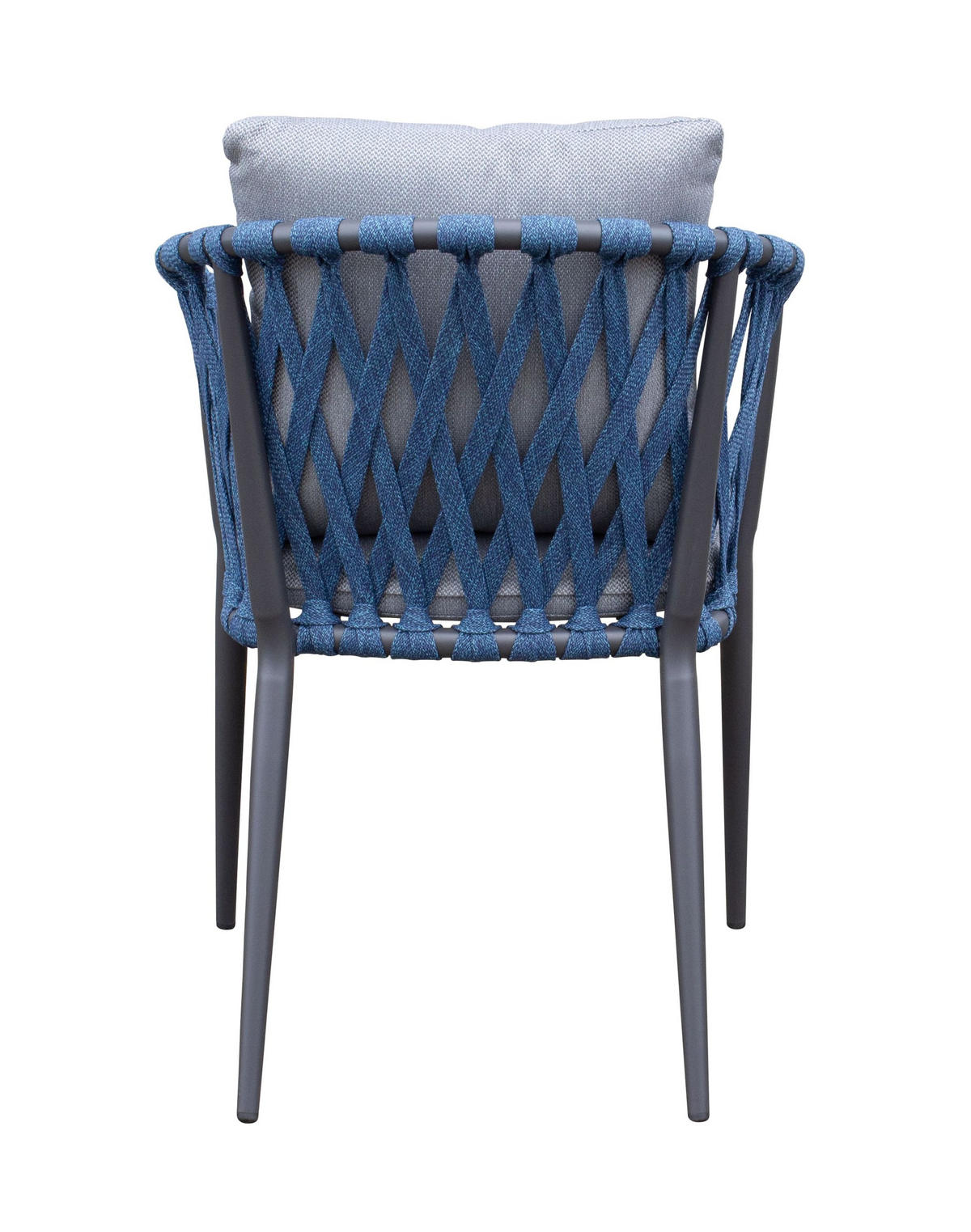 STAPELSTUHL Vienna, Rope, Aluminium, Anthrazit-Blau - Blau/Grau, Metall (45/80/60cm) - dasmöbelwerk