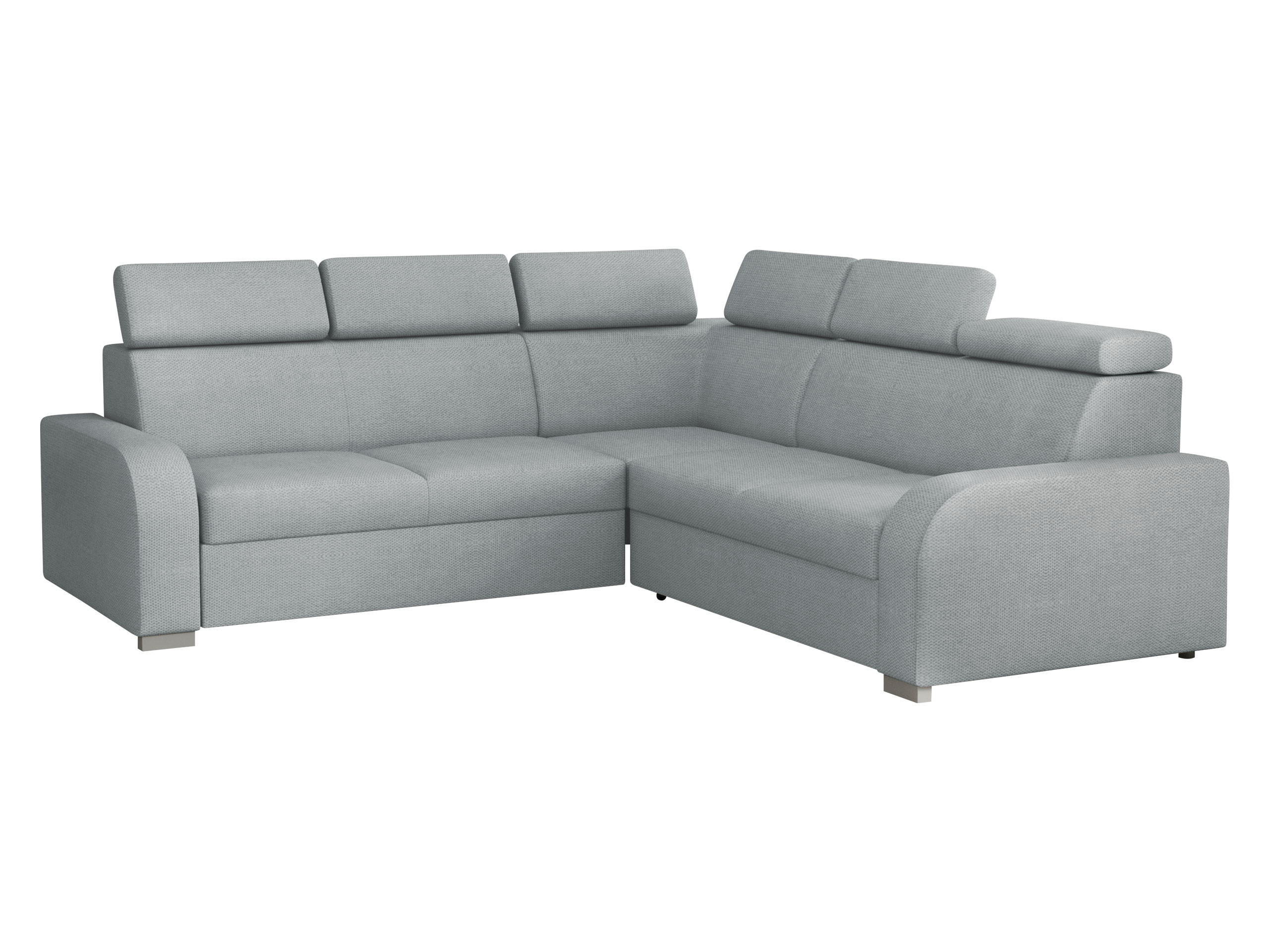 ECKSOFA Oslo 2rR2p - Silberfarben/Grau, Holz/Kunststoff (250/250cm) - MIRJAN24