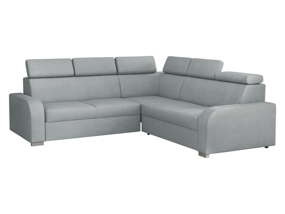 ECKSOFA Oslo 2rR2p - Silberfarben/Grau, Holz/Kunststoff (250/250cm) - MIRJAN24