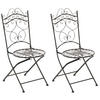 GARTENSTÜHLE Indi - 2er Set - bronze - Braun, Metall (40/50/92cm) - TPFGarden