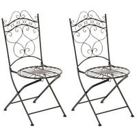 GARTENSTÜHLE Indi - 2er Set - bronze - Braun, Metall (40/50/92cm) - TPFGarden