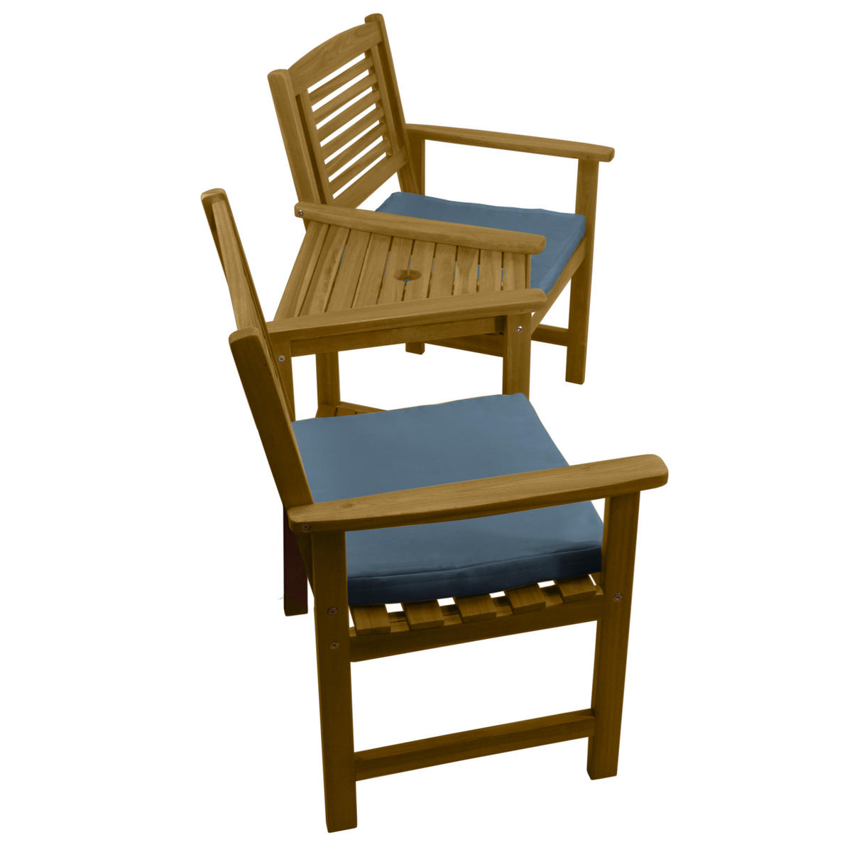 SITZGRUPPE für 2 Personen - Braun, Holz - Monstershop
