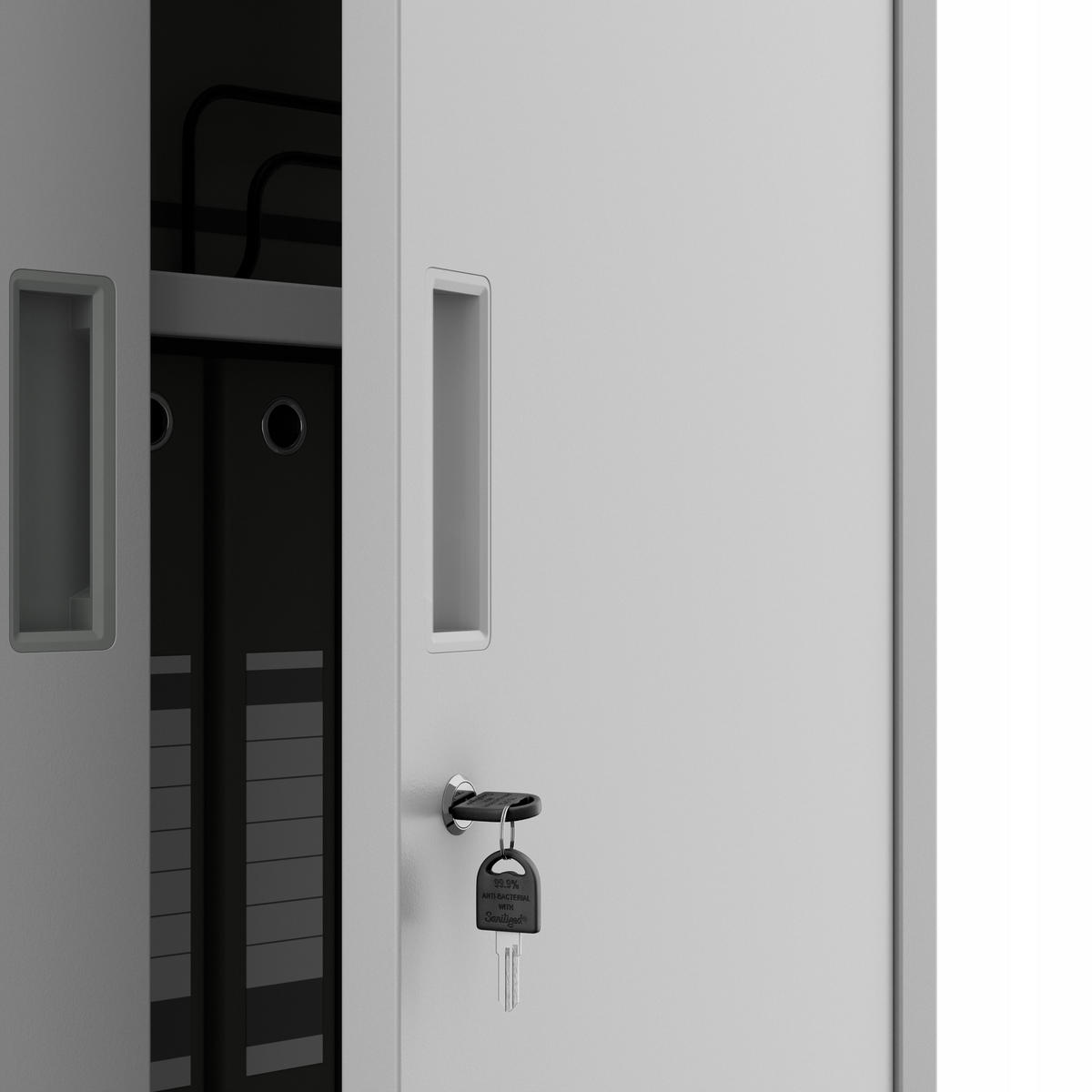 AKTENSCHRANK Jan Compact - Grau, Metall (80/175/40cm) - Jan Nowak