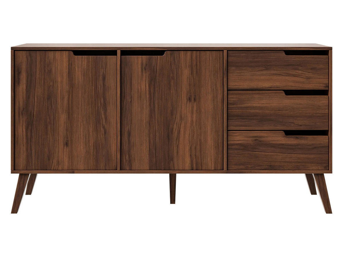 SIDEBOARD Nordelo 2D3S - Nussbaumfarben, Holz/Holzwerkstoff (160/80/40cm) - MIRJAN24