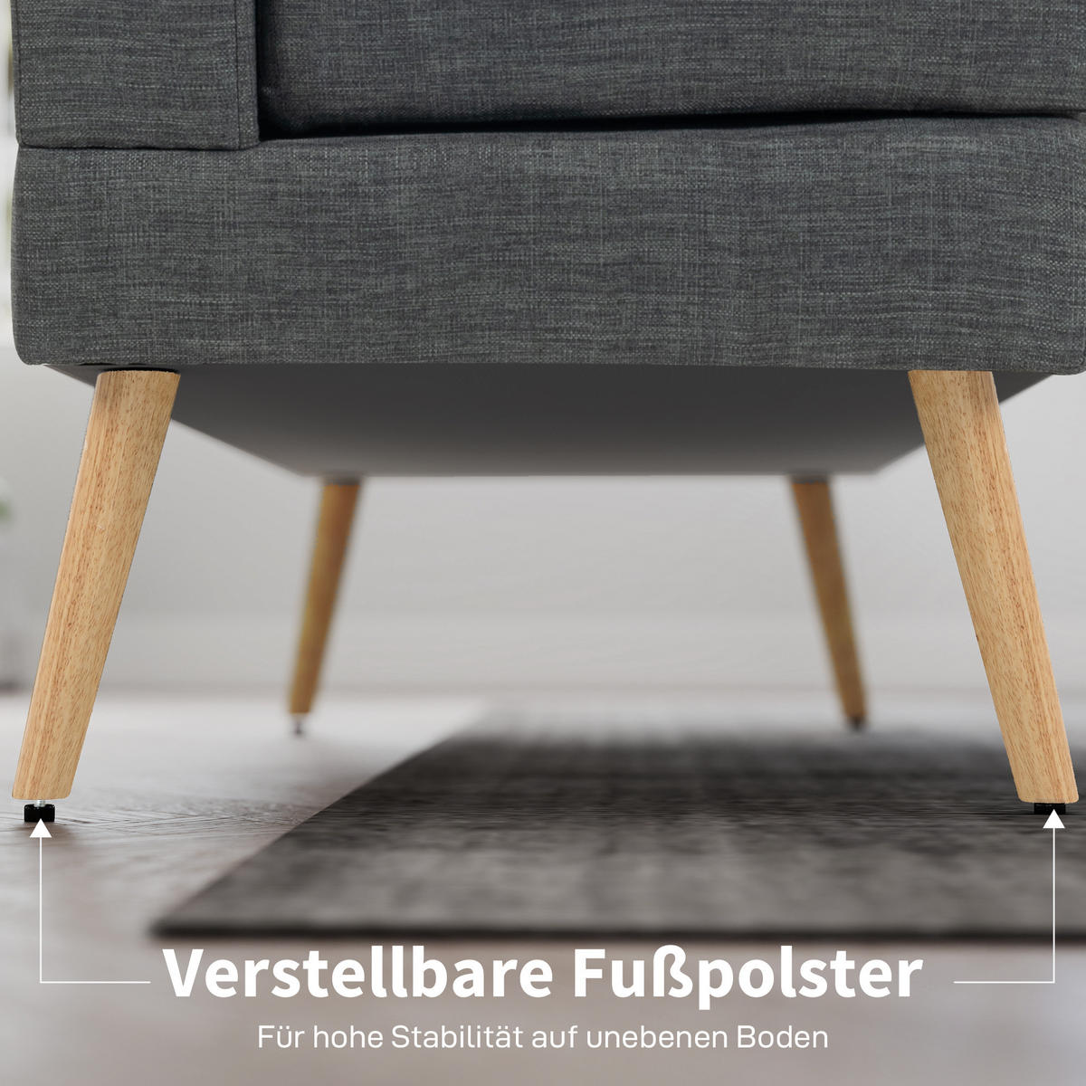 2-SITZER Sofa Dunkelgrau 118.0/68.0/90.0 cm - Dunkelgrau, Textil (68/90/118cm)