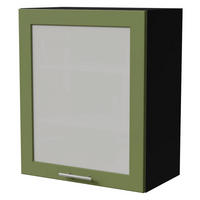 KÜCHENHÄNGESCHRANK Brerra W2S/60 Schwarz / RAL 6025 farngrün Matt 60 / 32,5 / 72cm - Schwarz/Grün, Holz/Holzwerkstoff (60/72/32.5cm) - Feldmann-Wohnen