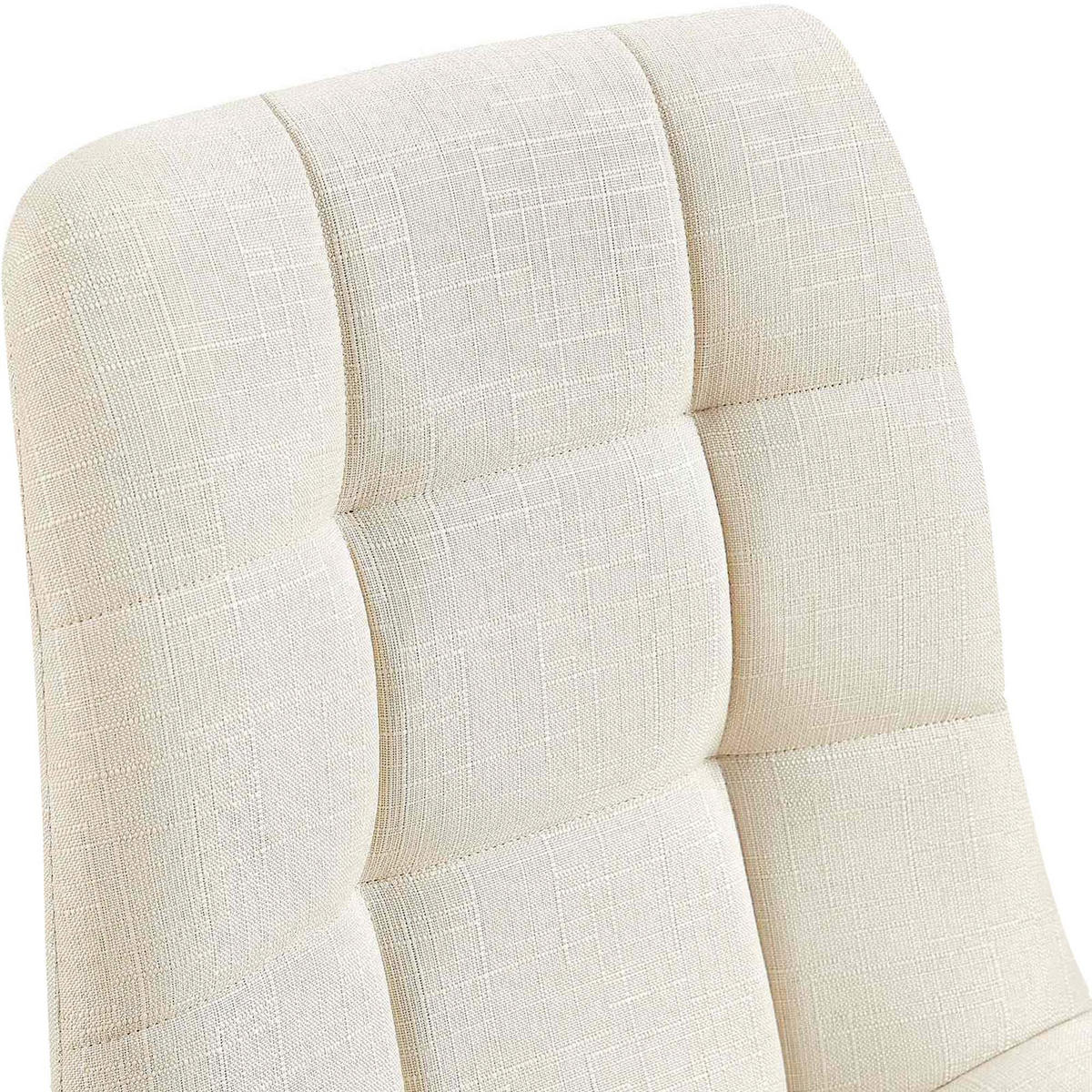 STUHL 4er Set Stoff Creme - Creme/Schwarz, Textil/Metall (45/84/55cm) - CLP
