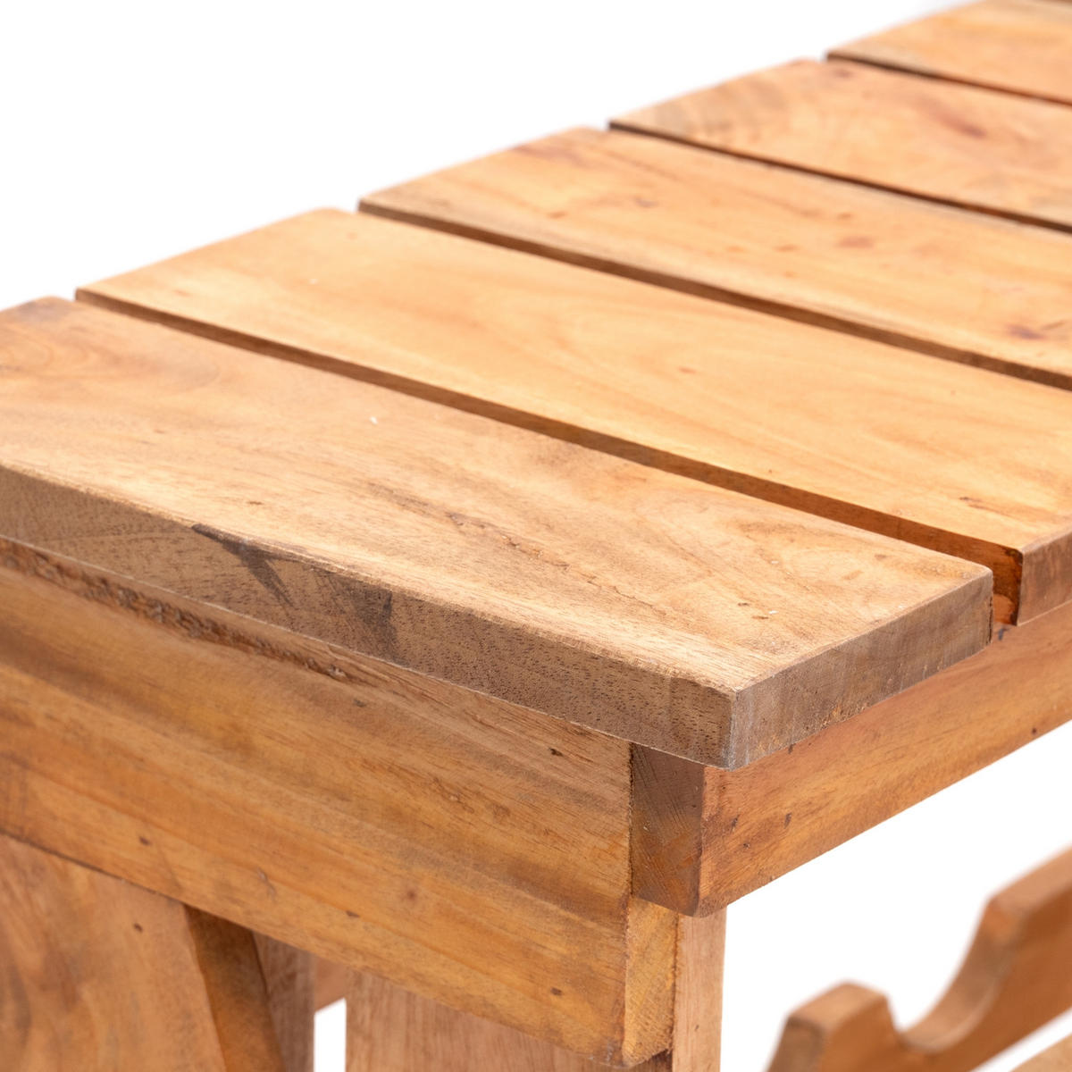 FLASCHENREGAL Sevilla Mahagoni Massivholz, für 12 Flaschen, mit Ablage naturfarben - Naturfarben, Holz (60/56/26cm) - DESIGN DELIGHTS