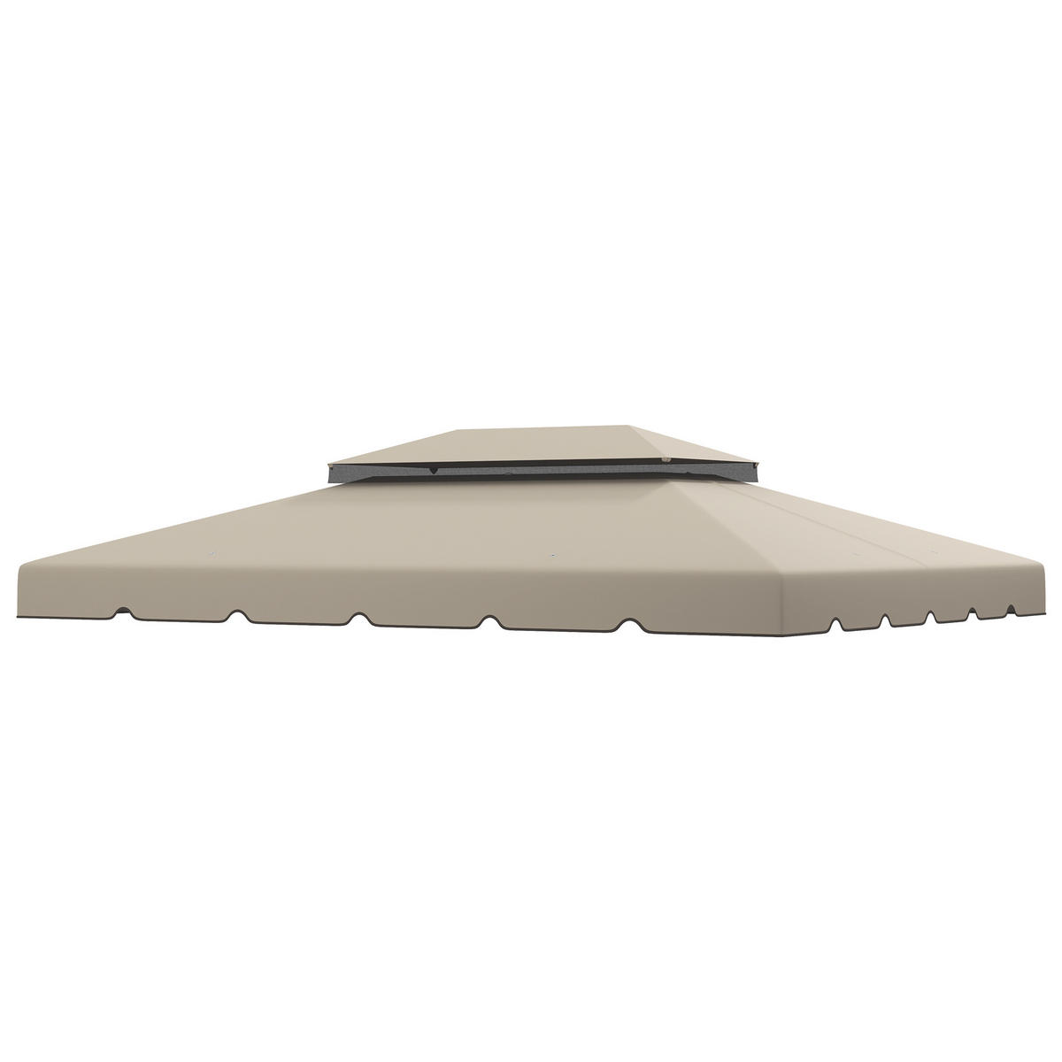 ERSATZDACH, 3x4 m für Gartenpavillon, beige, 2-stufiges Polyesterdach - Multicolor, Textil (400/300cm) - FORIOUS