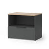 KOMMODE Wido Anthrazit/Sonoma 60 x 50 cm mit klappe - Anthrazit, Holzwerkstoff (60/50/40cm) - Vicco