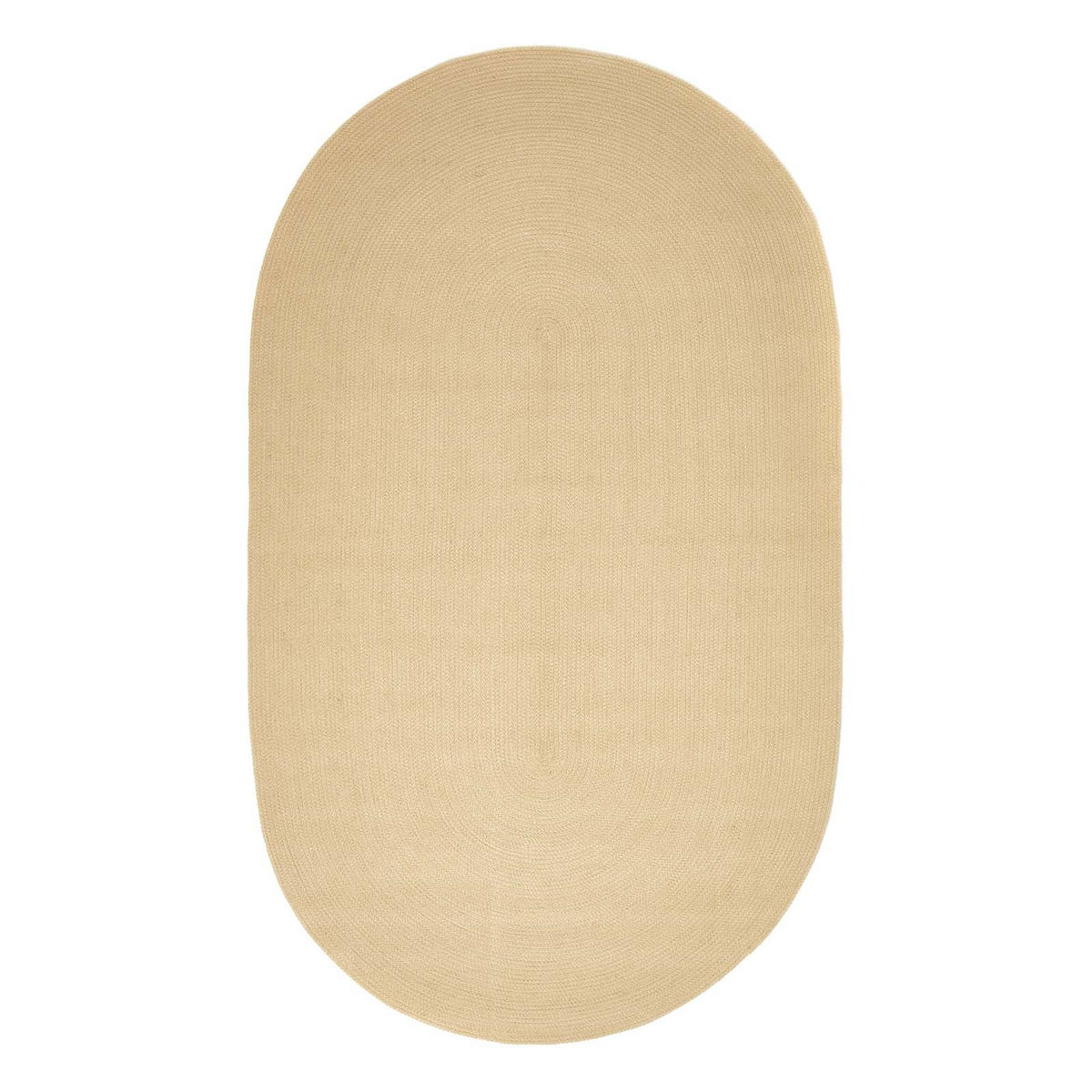 TEPPICH geflochten oval 90/150 cm - Beige, Textil (90/150cm) - Homescapes