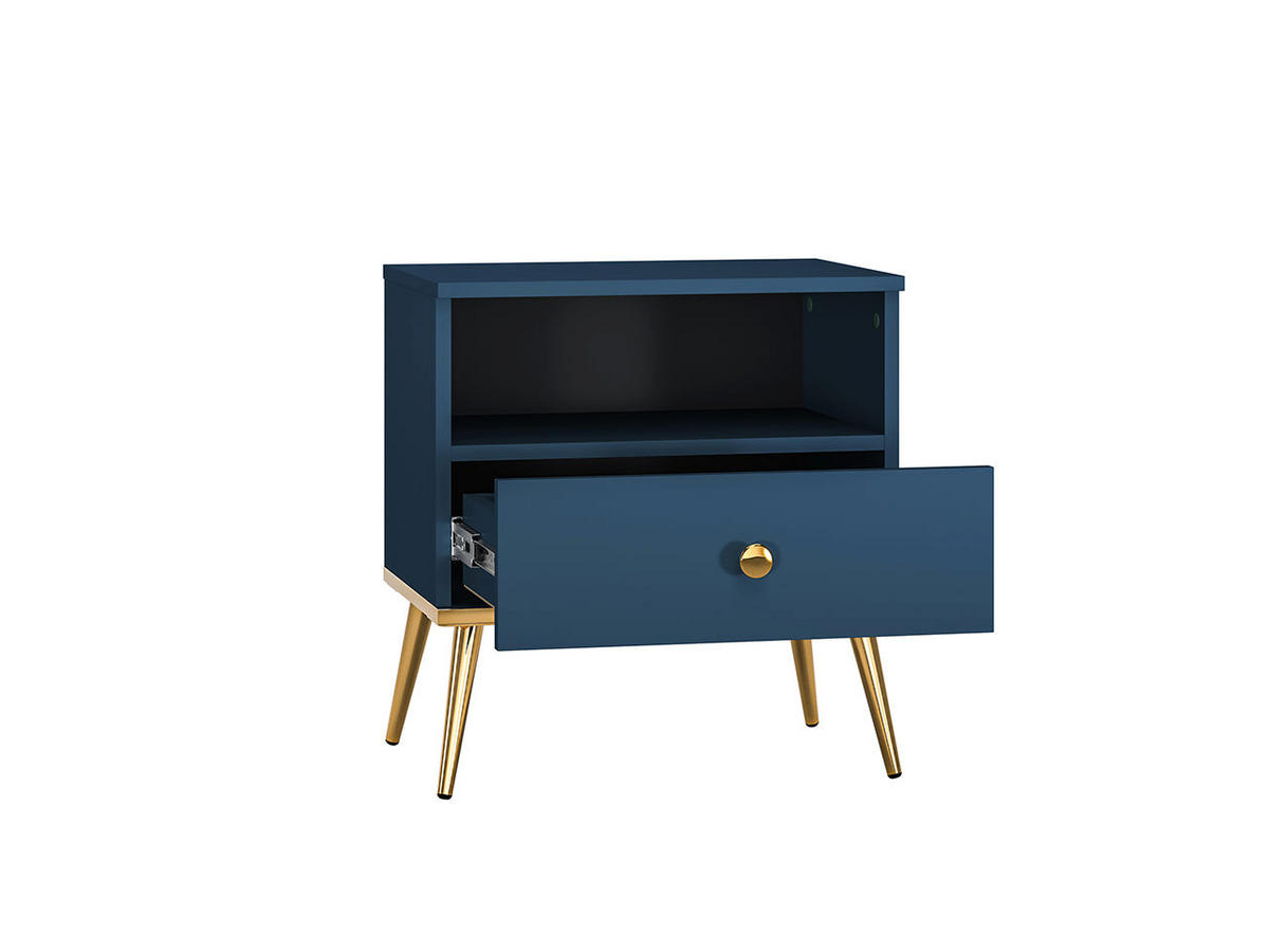 NACHTTISCH – 50 cm – Marine – Blau - Blau, Holzwerkstoff (50/54/34cm) - hi-markt