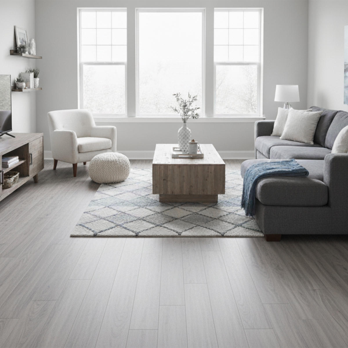 PVC Bodenbelag - Hellbraun, Kunststoff/Stein (1.8/91/15cm) - Relaxdays