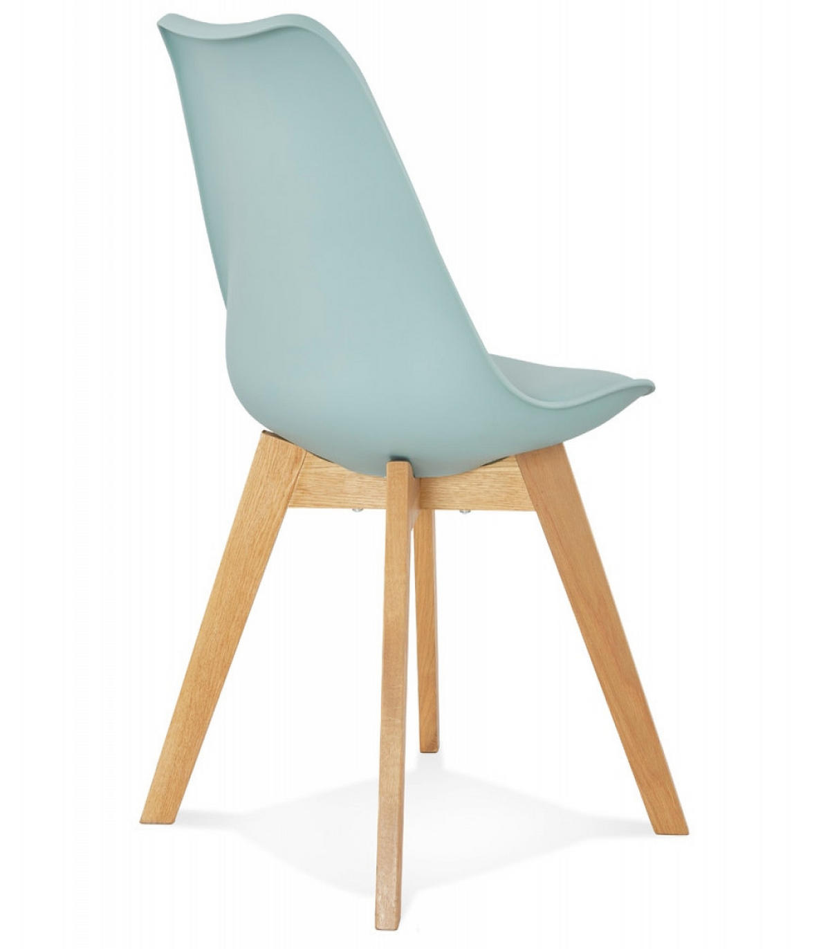 STUHL Kunstleder Holzgestell Skandinavisch, Türkis 48x56x83 cm - Türkis/Blau, Eichenholz/Holz (48/83/56cm) - KADIMA DESIGN