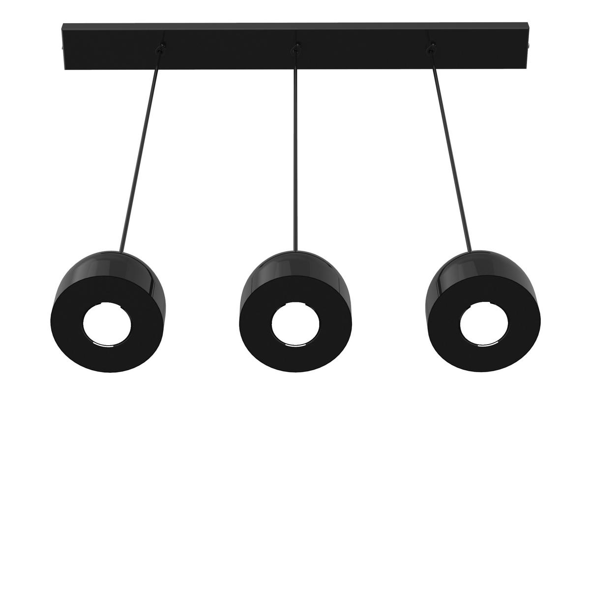 HÄNGELEUCHTE - Schwarz Hochglanz, Metall (6.5/69/120cm) - Lumicom