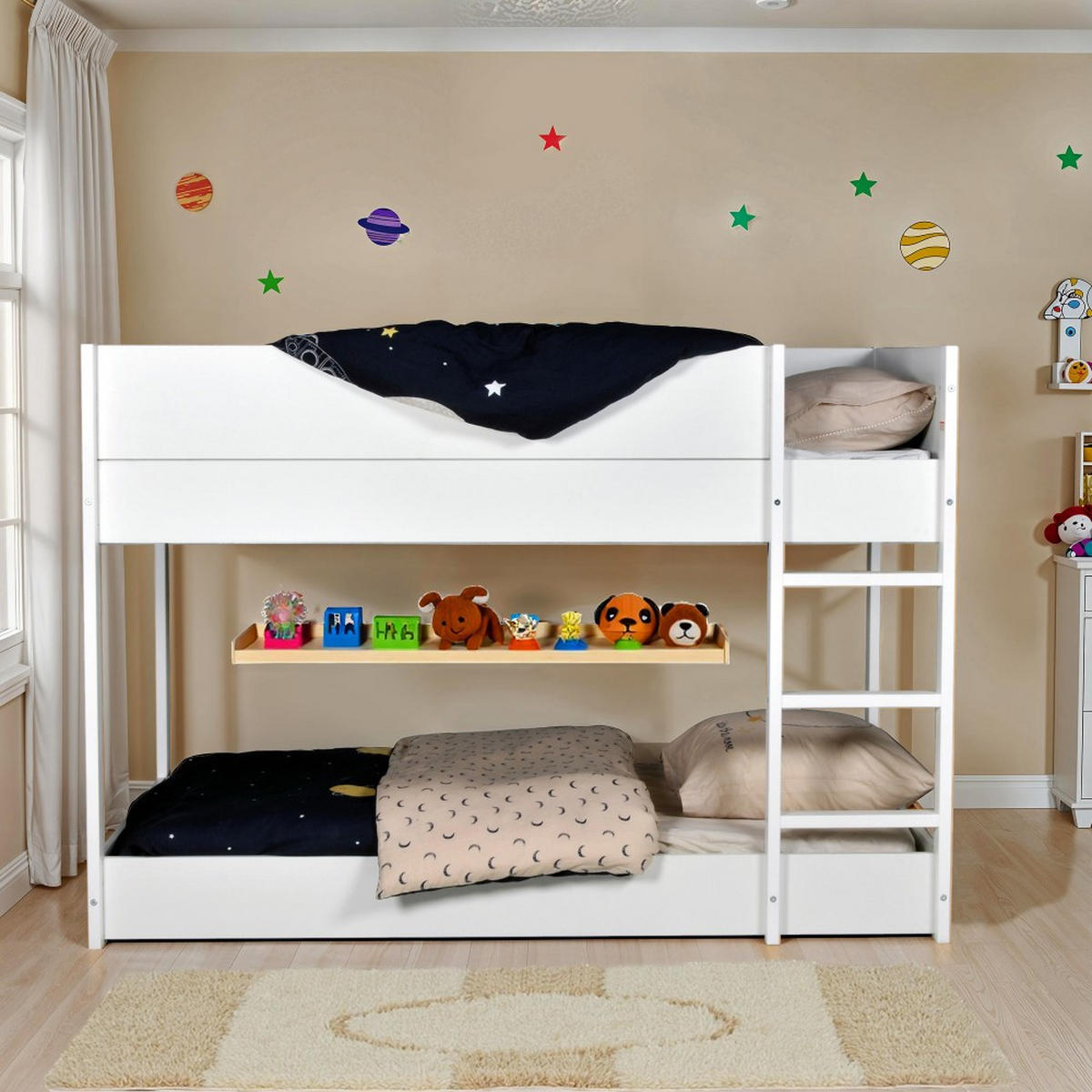 ETAGENBETT BOB / 90x190cm - Weiß - Weiß, Holz (90/190cm) - Weber Industries