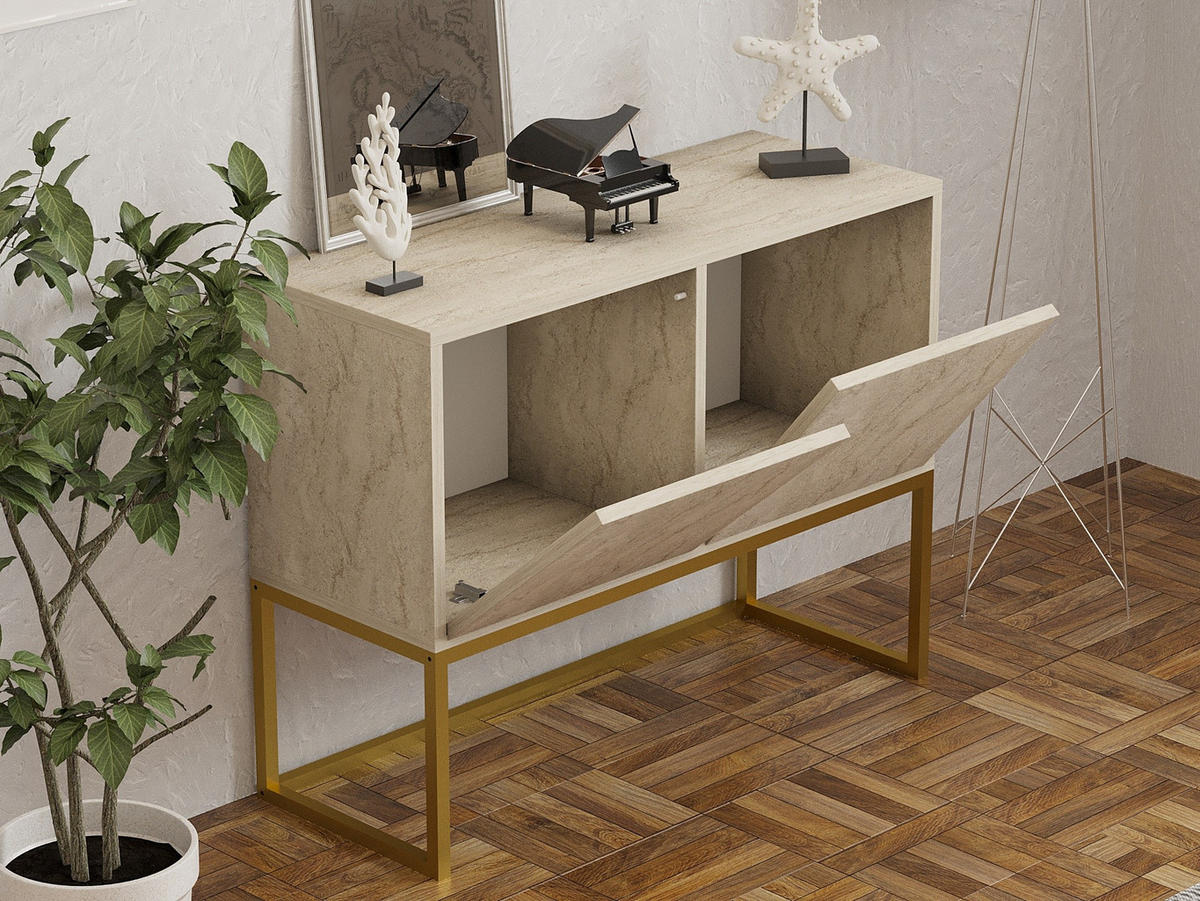 BUFFETSCHRANK zermat beige - Beige, Holz (34/70/90cm) - Habitat Garten