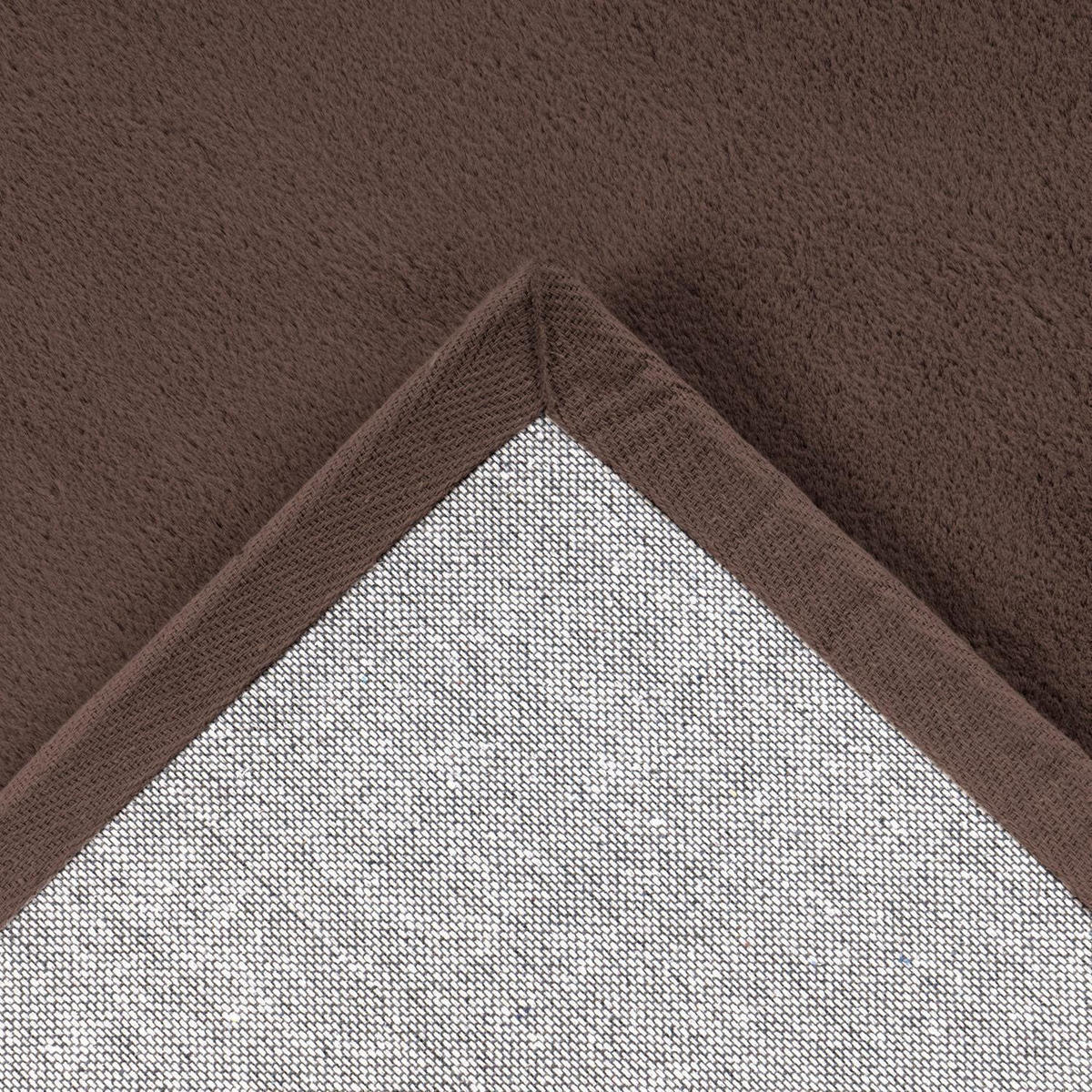 HOCHFLOR-TEPPICH Topia 400 Dunkelbraun 80x150 cm - Taupe, Textil (150/80cm) - carpet city