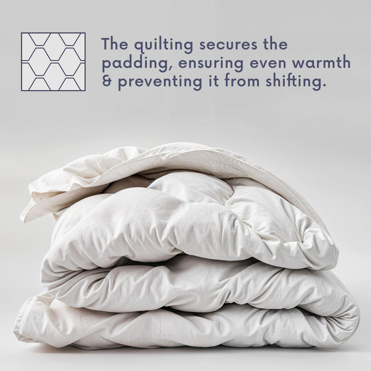 WINTERDECKE 200x200 cm 400 g | Warme und Weiche Füllung aus Soft-Vlies - Weiß, Textil (200/200cm) - The White Stone