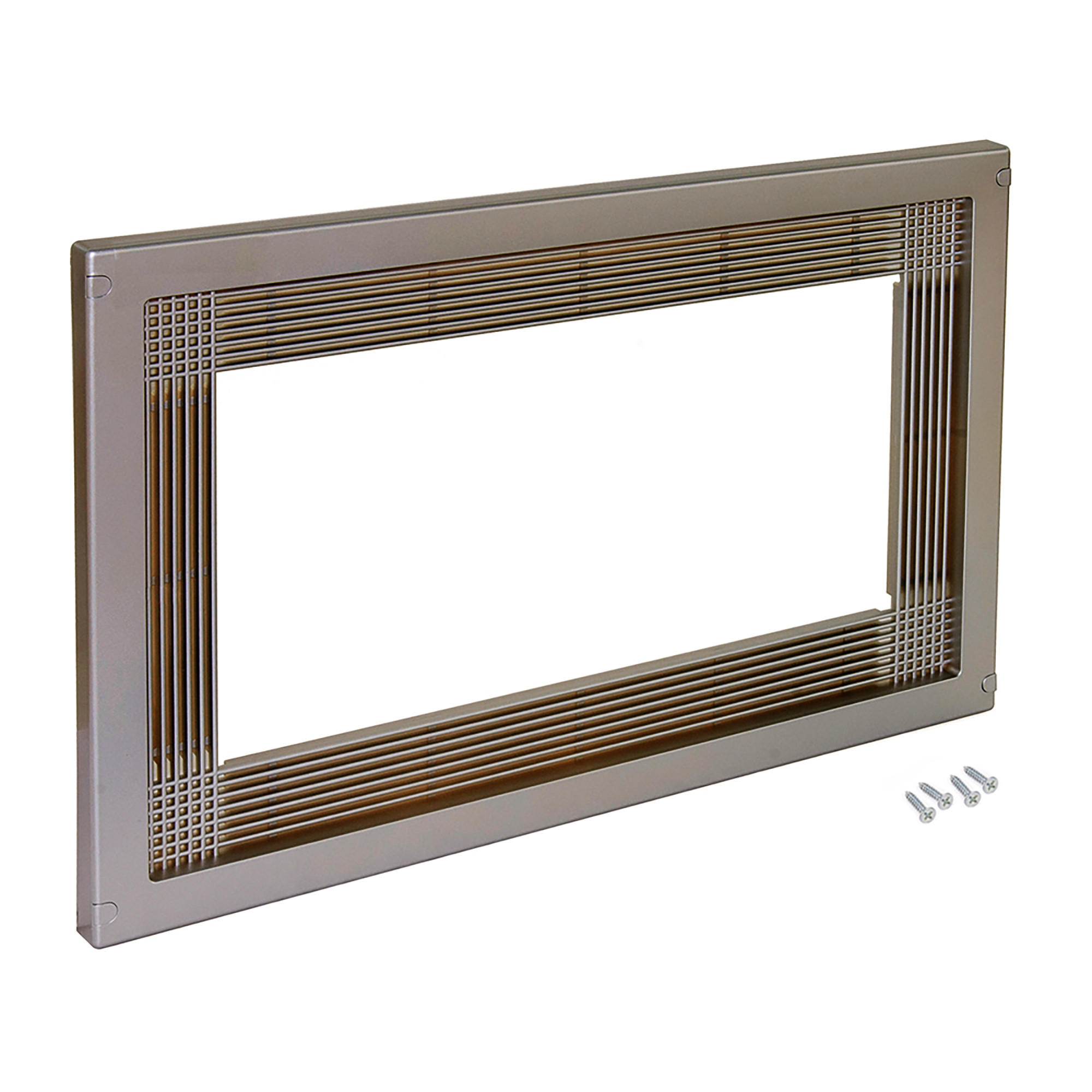 MIKROWELLENRAHMEN zum Einbau in die Küchenzeile, Modul 600mm, 600x400mm, Kunststoff, Nickel satiniert - Grau, Kunststoff (60/40/3cm) - EMUCA