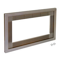 MIKROWELLENRAHMEN zum Einbau in die Küchenzeile, Modul 600mm, 600x400mm, Kunststoff, Nickel satiniert - Grau, Kunststoff (60/40/3cm) - EMUCA