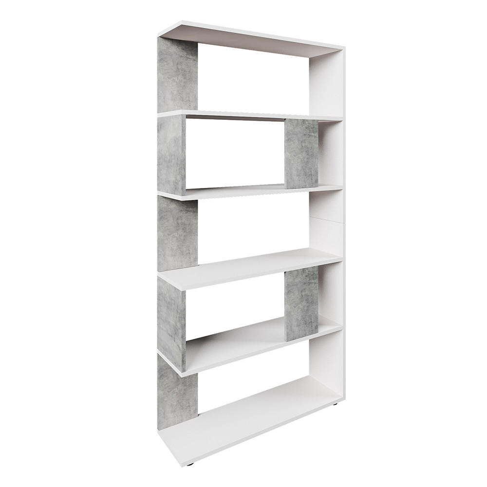 RAUMTEILER Beton 80 x 162.6 cm - Schieferfarben/Weiß, Holzwerkstoff (80/162.6/23.6cm) - Vicco