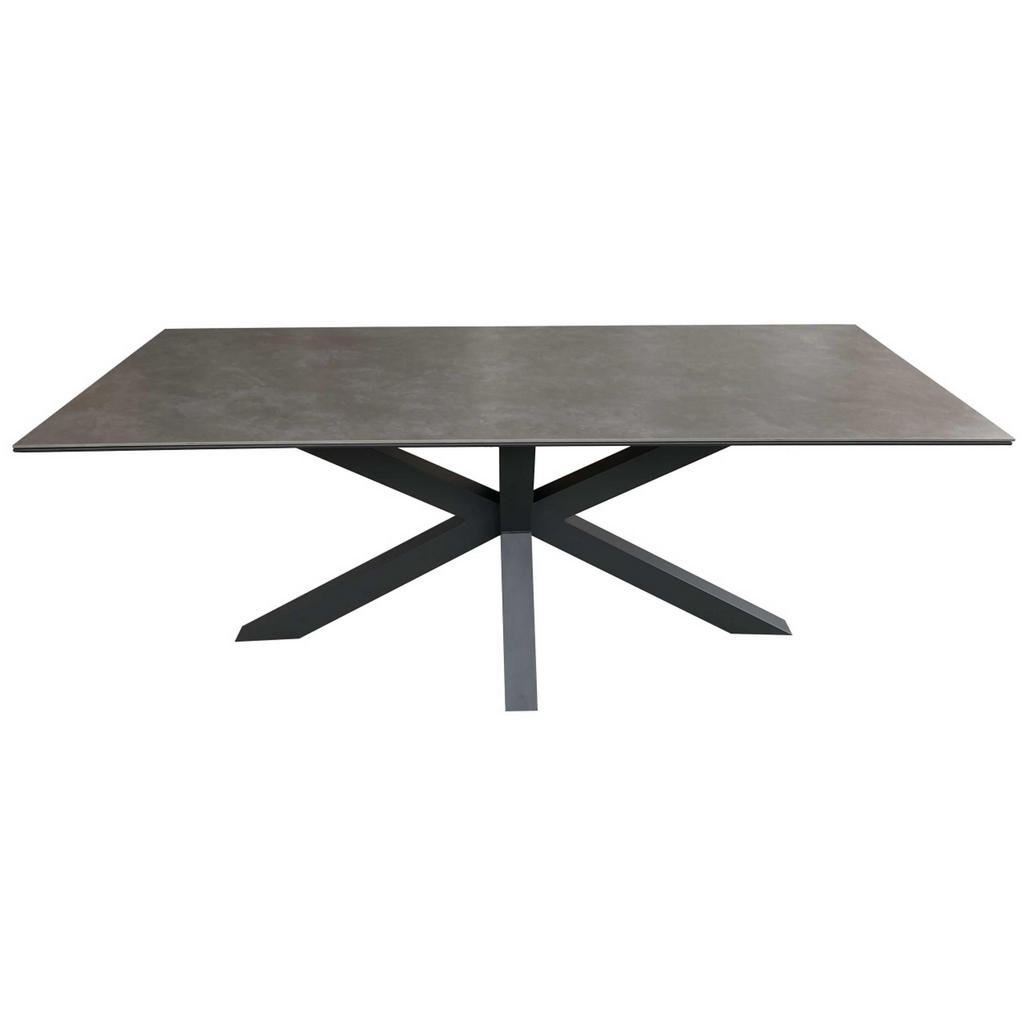 Thumbnail - Mr. Deko Gartentisch, Grau, Metall, 6-Sitzer, einzeln stellbar,rechteckig, 90x76x200 cm, Gartenmöbel, Gartentische, Gart...