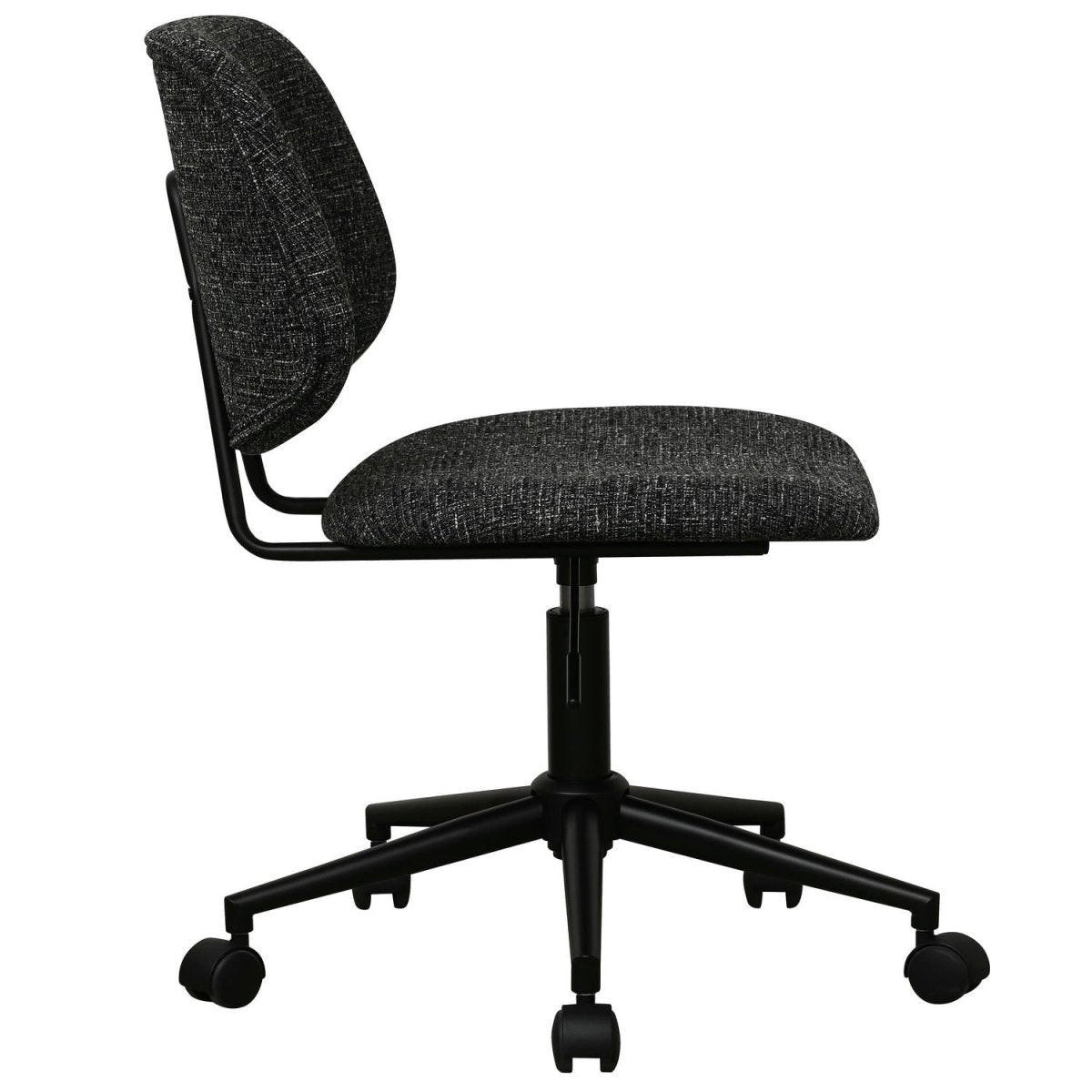 DREHSTUHL höhenverstellbar in Webstoff Schwarz - Schwarz, Textil/Metall (60/82/57cm) - Furnhouse