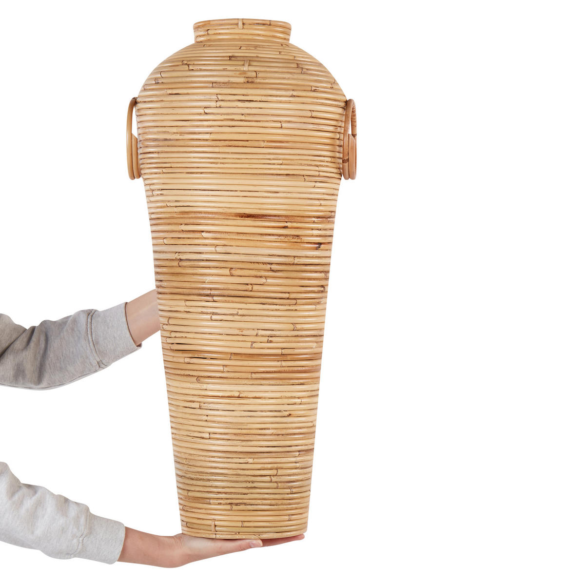 DEKOVASE Rattan natürlich Elatia - Naturfarben, Naturmaterialien (70cm) - Beliani